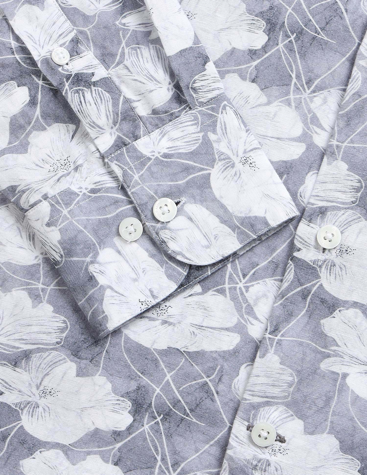 Floral Printed Regular Fit Shirt - Image 8