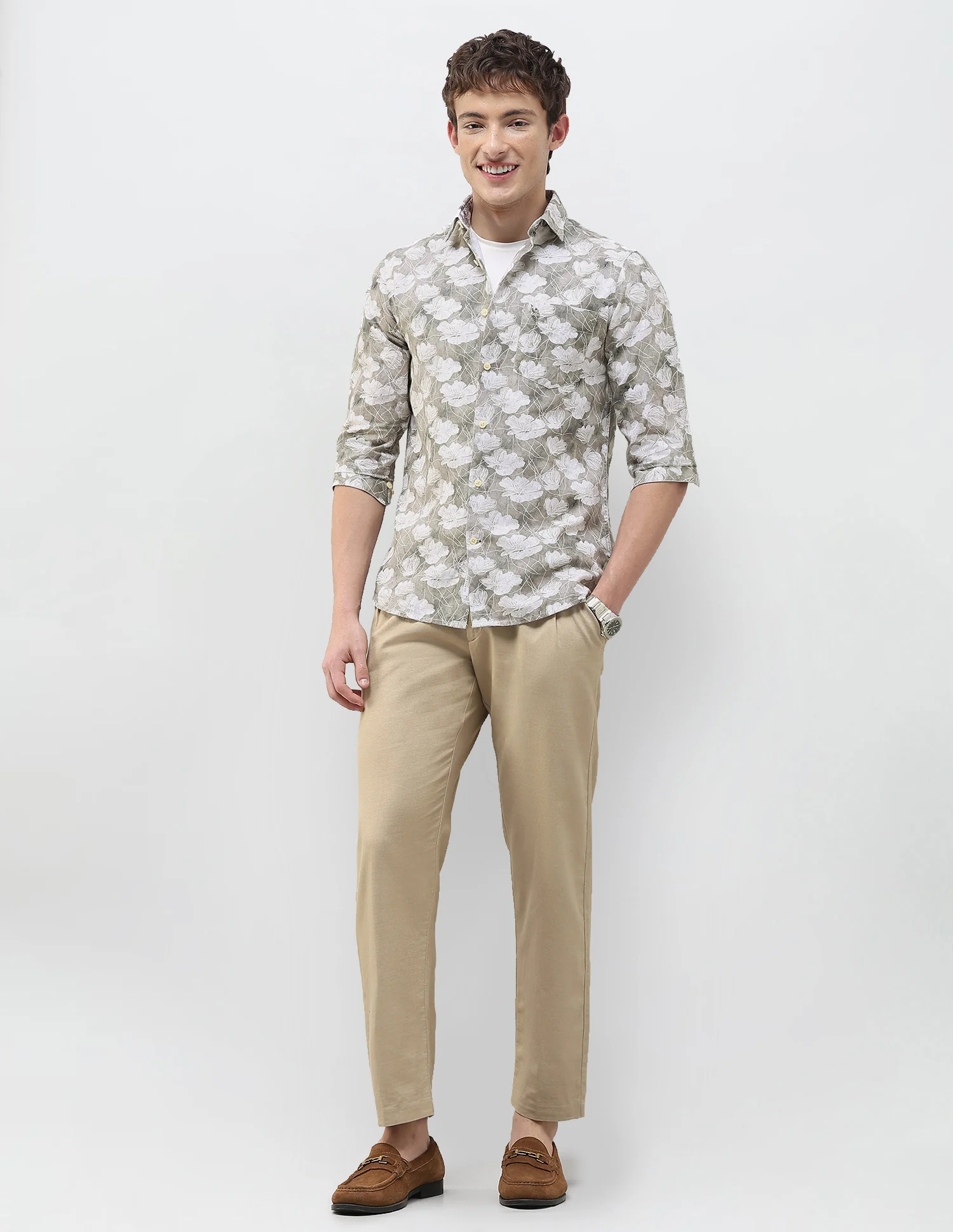 Floral Printed Regular Fit Shirt - Image 3