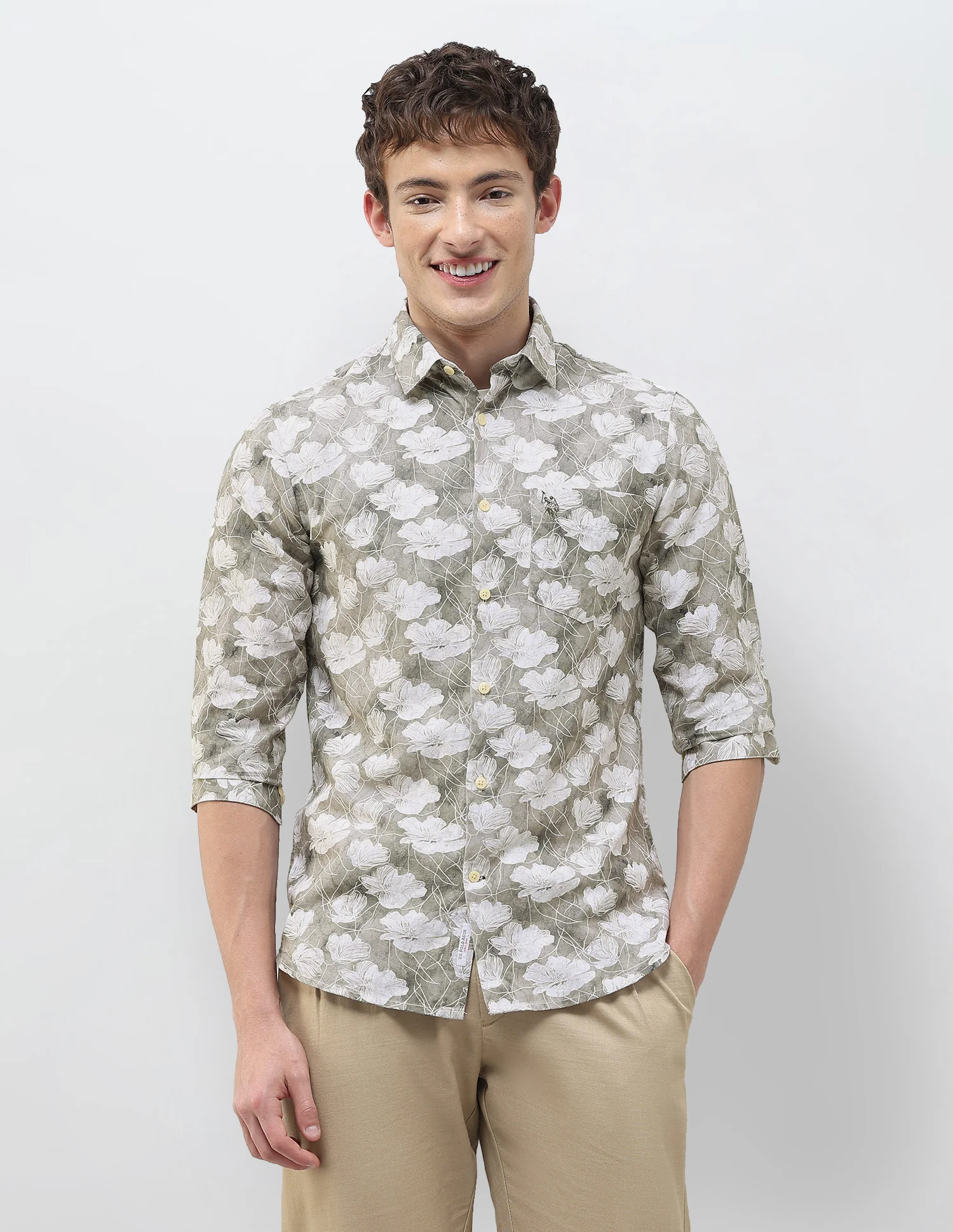 Floral Printed Regular Fit Shirt - Image 6