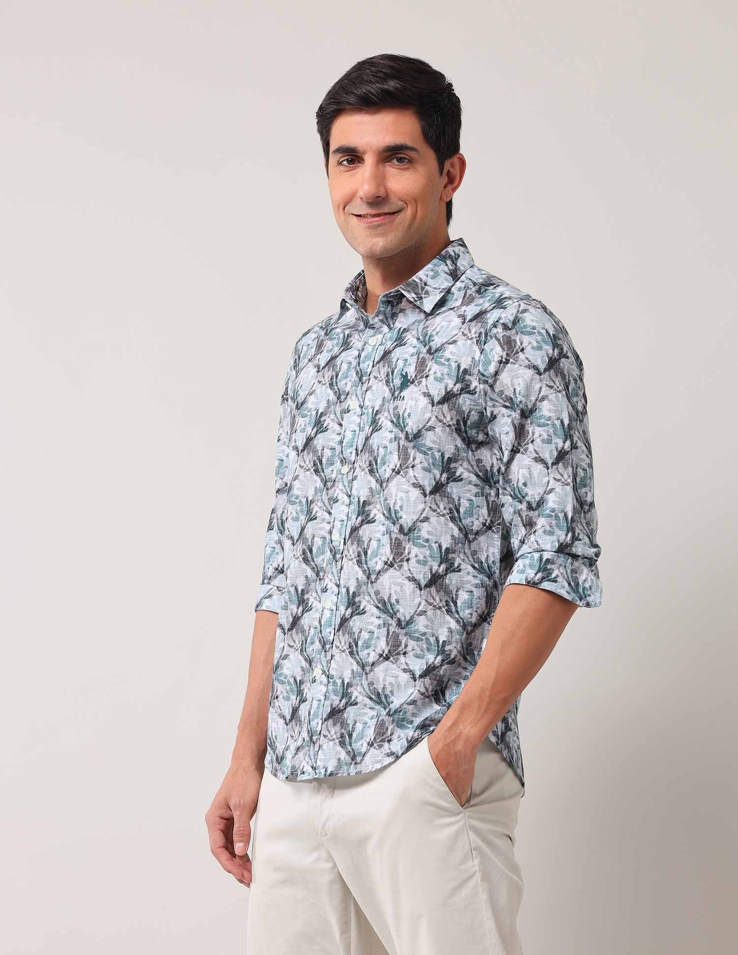 Floral Printed Regular Shirt - Image 4