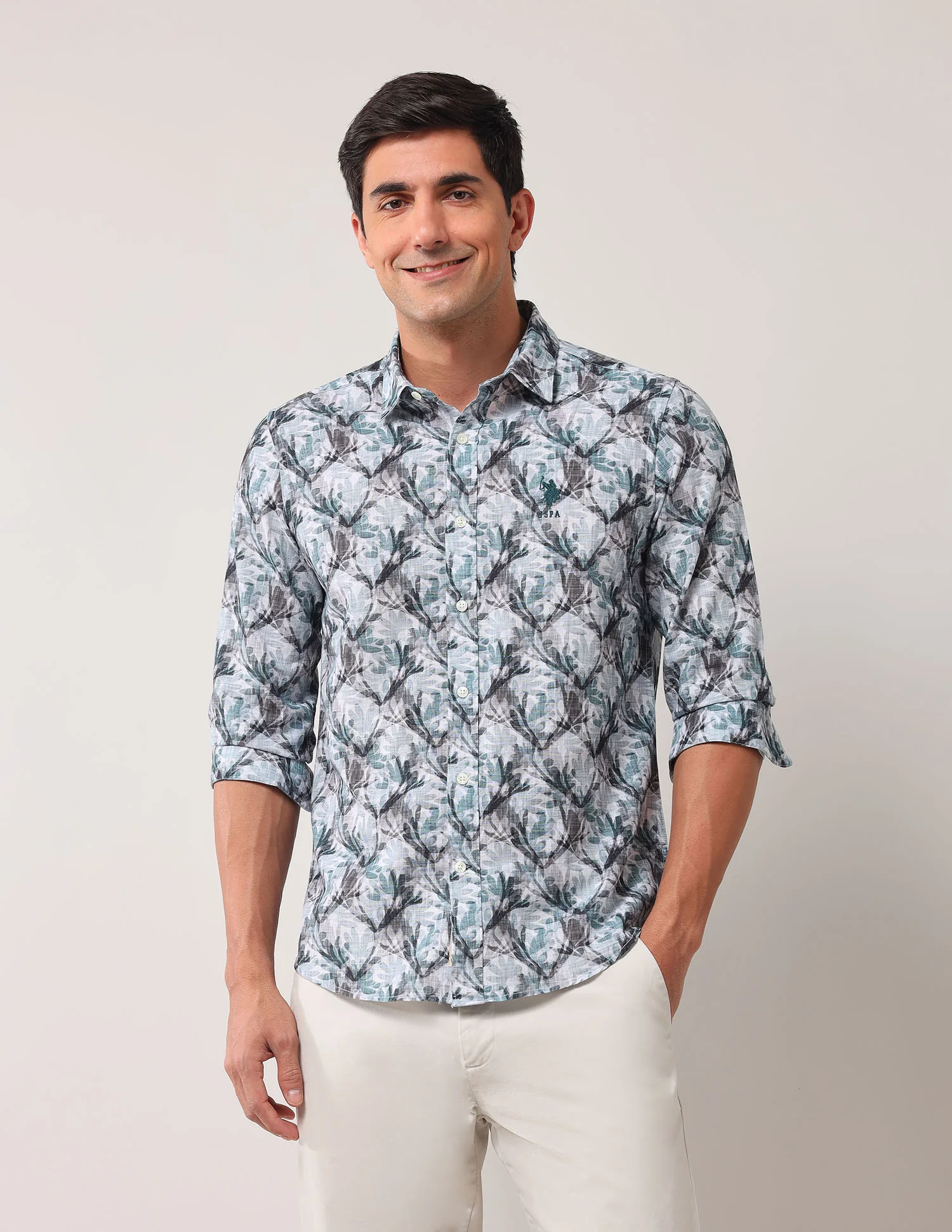 Floral Printed Regular Shirt - Image 6