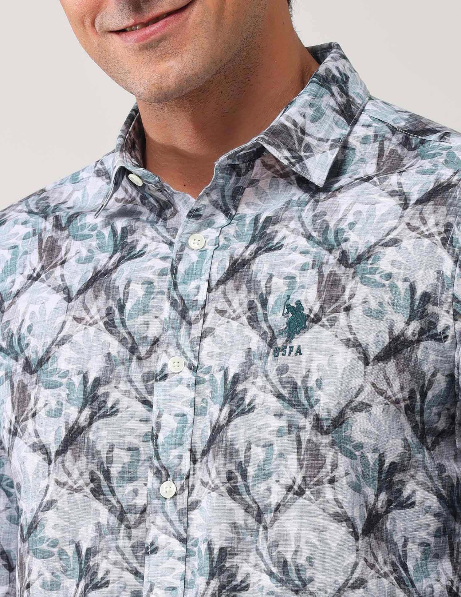 Floral Printed Regular Shirt - Image 7