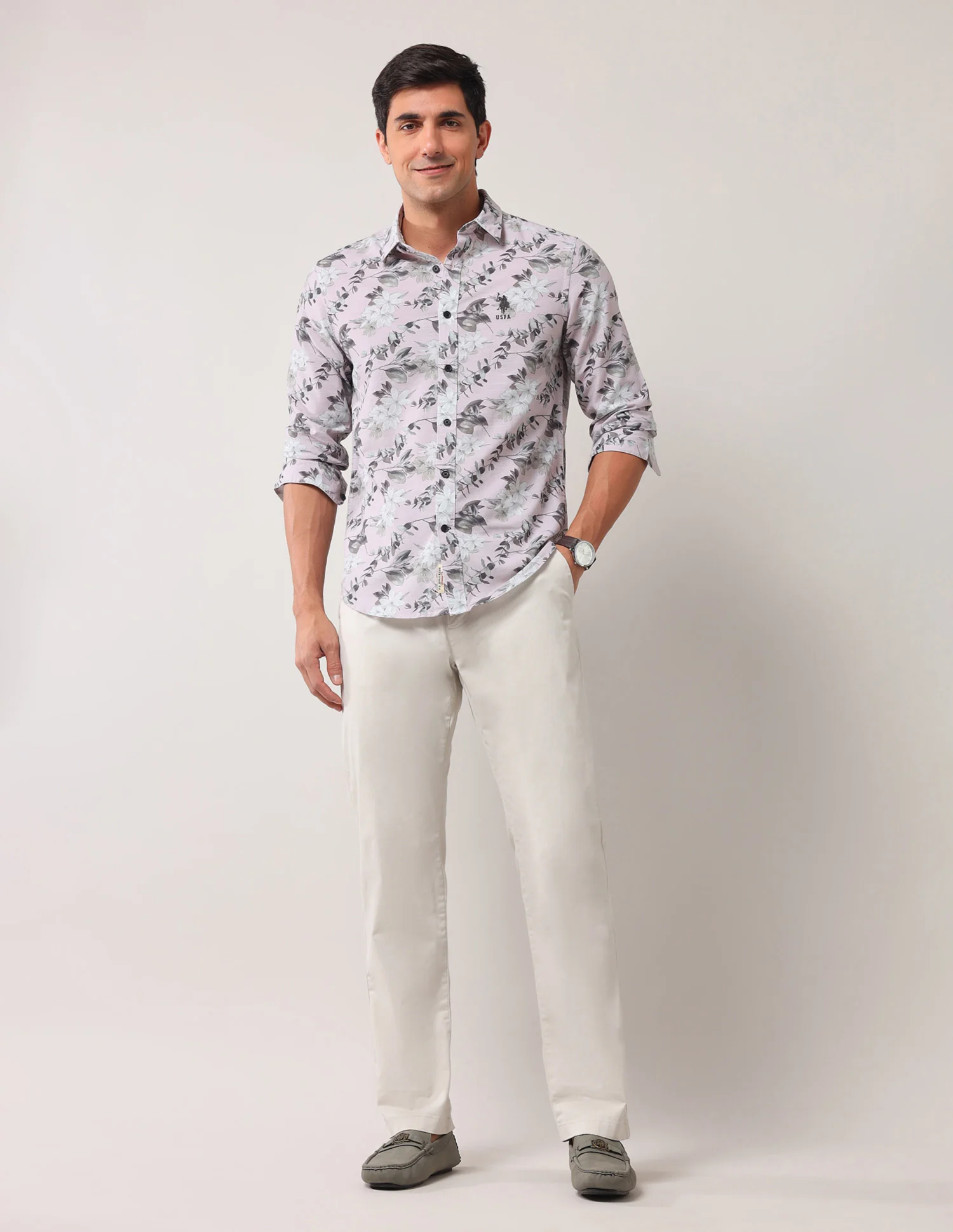 Floral Printed Regular Shirt - Image 3