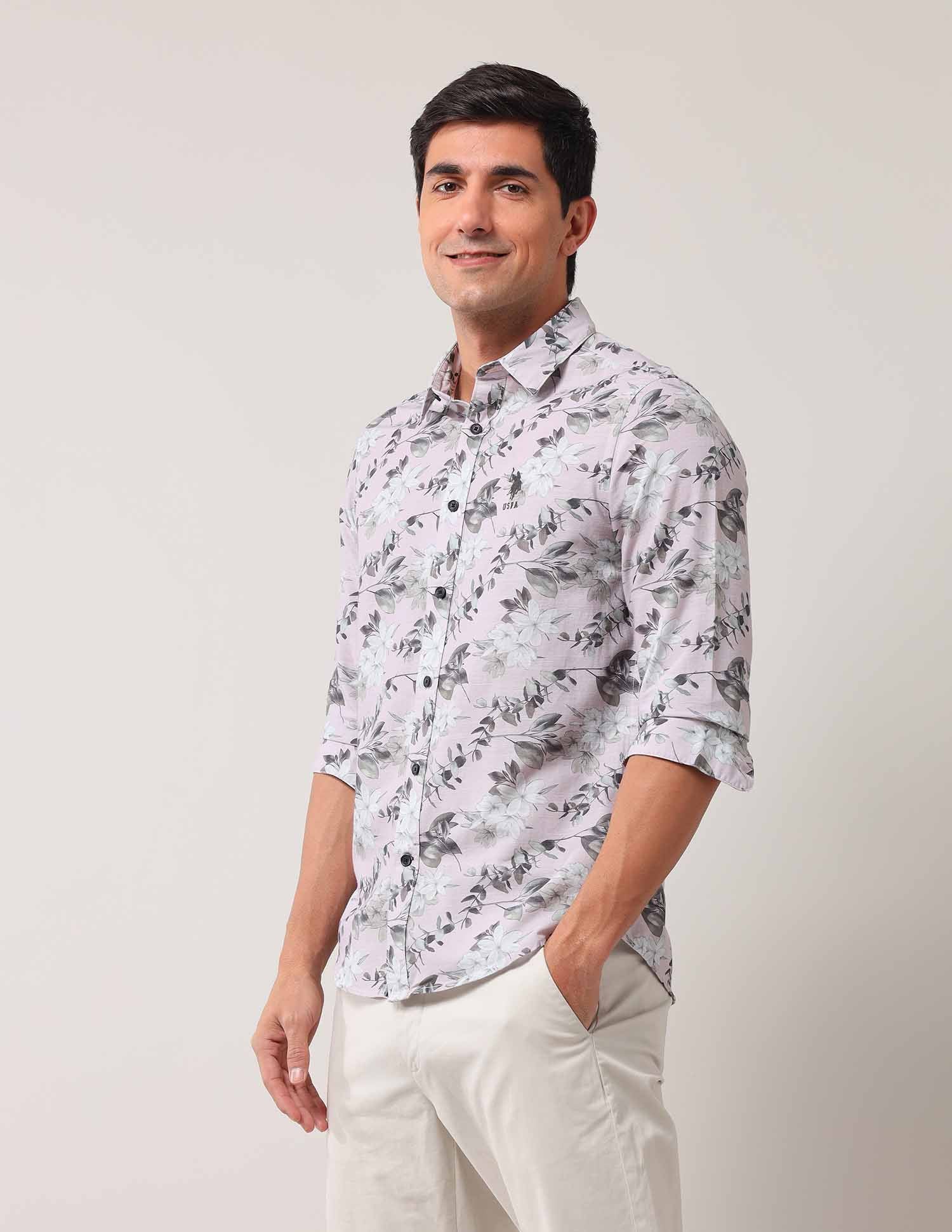 Floral Printed Regular Shirt - Image 4