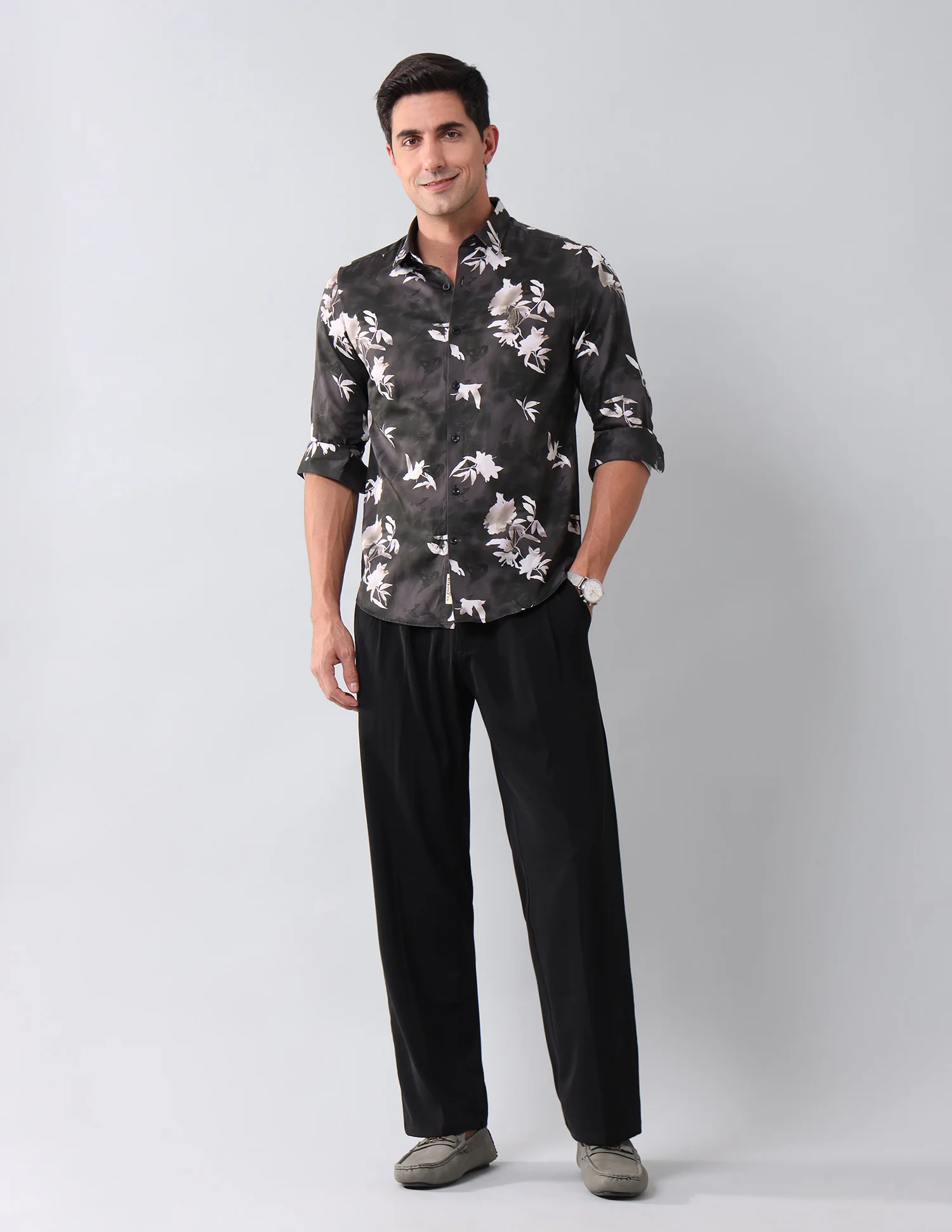 Floral Printed Regular Shirt - Image 3