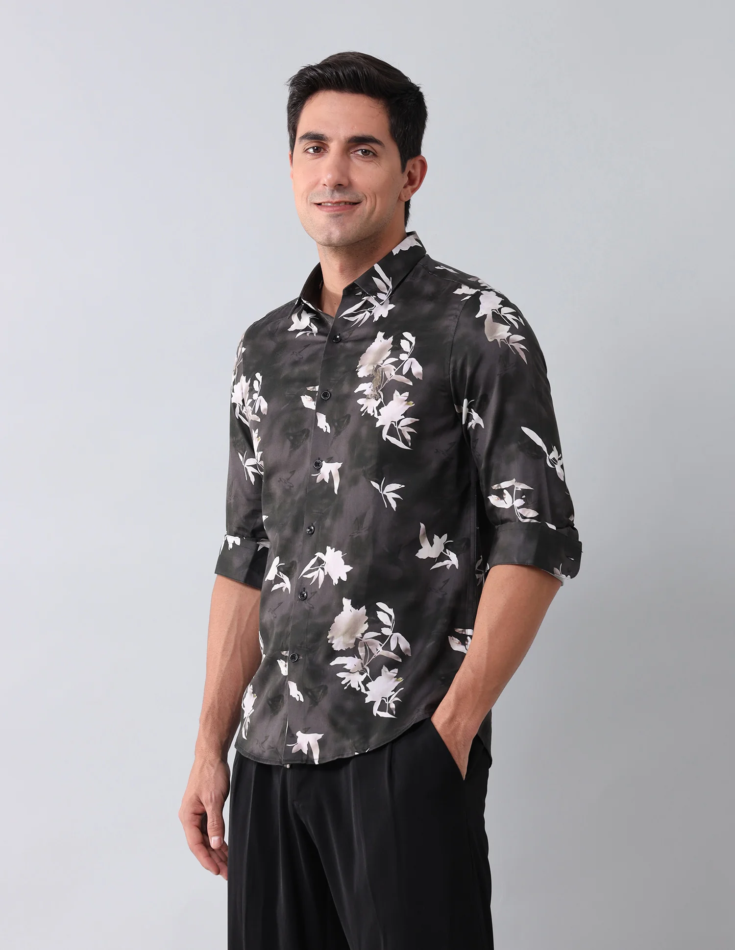 Floral Printed Regular Shirt - Image 4