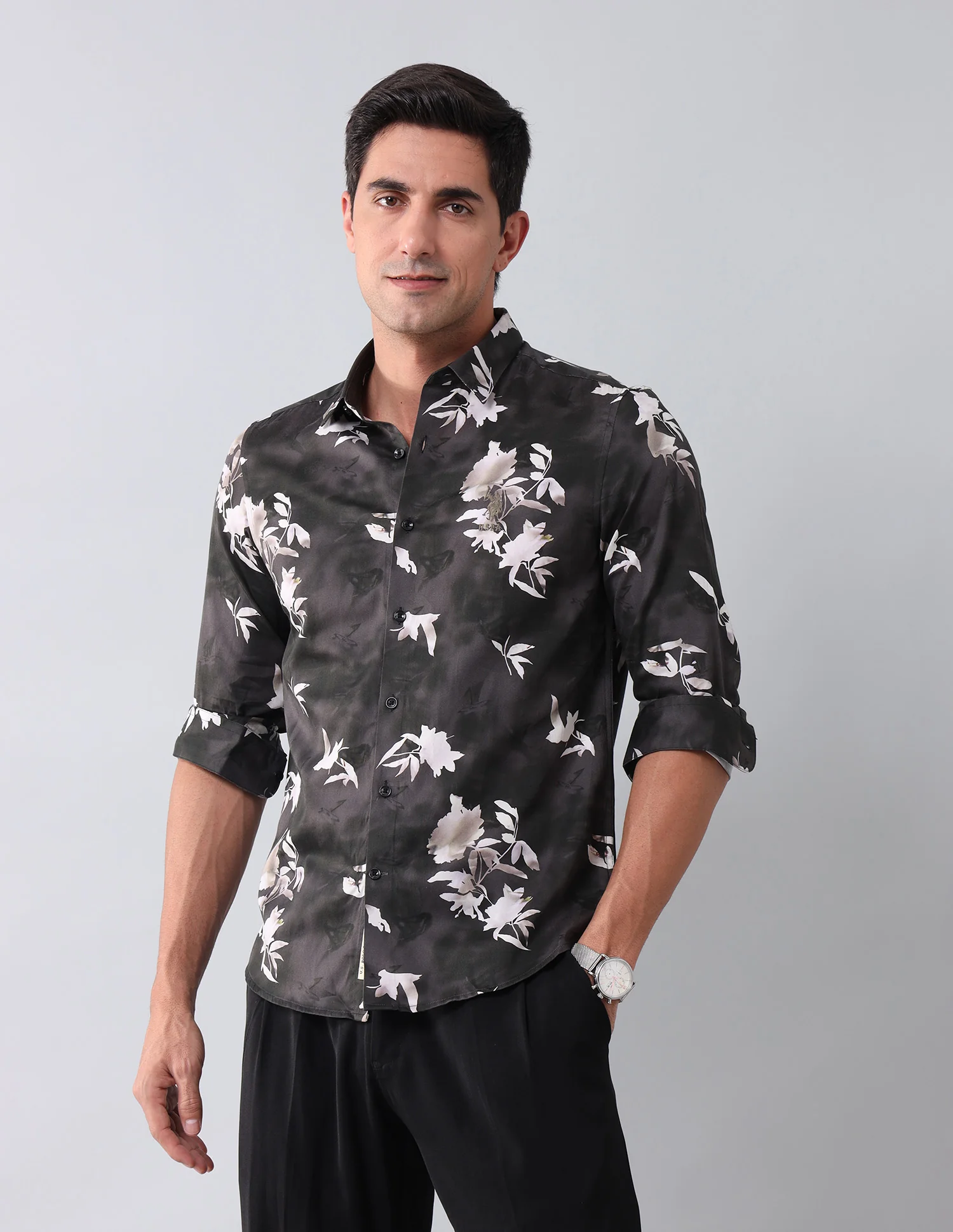 Floral Printed Regular Shirt - Image 9