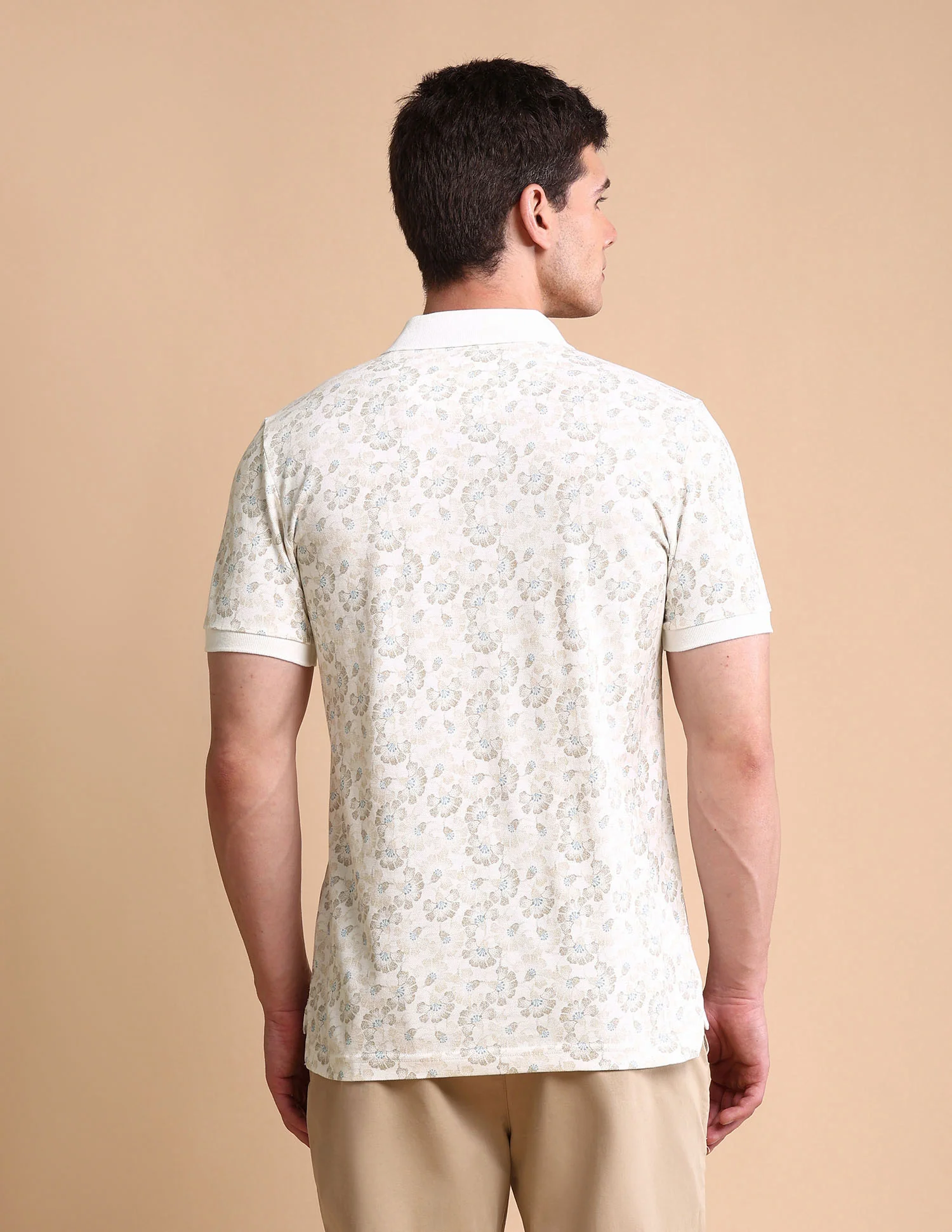 Floral Printed Slim Fit Polo Shirt - Image 5