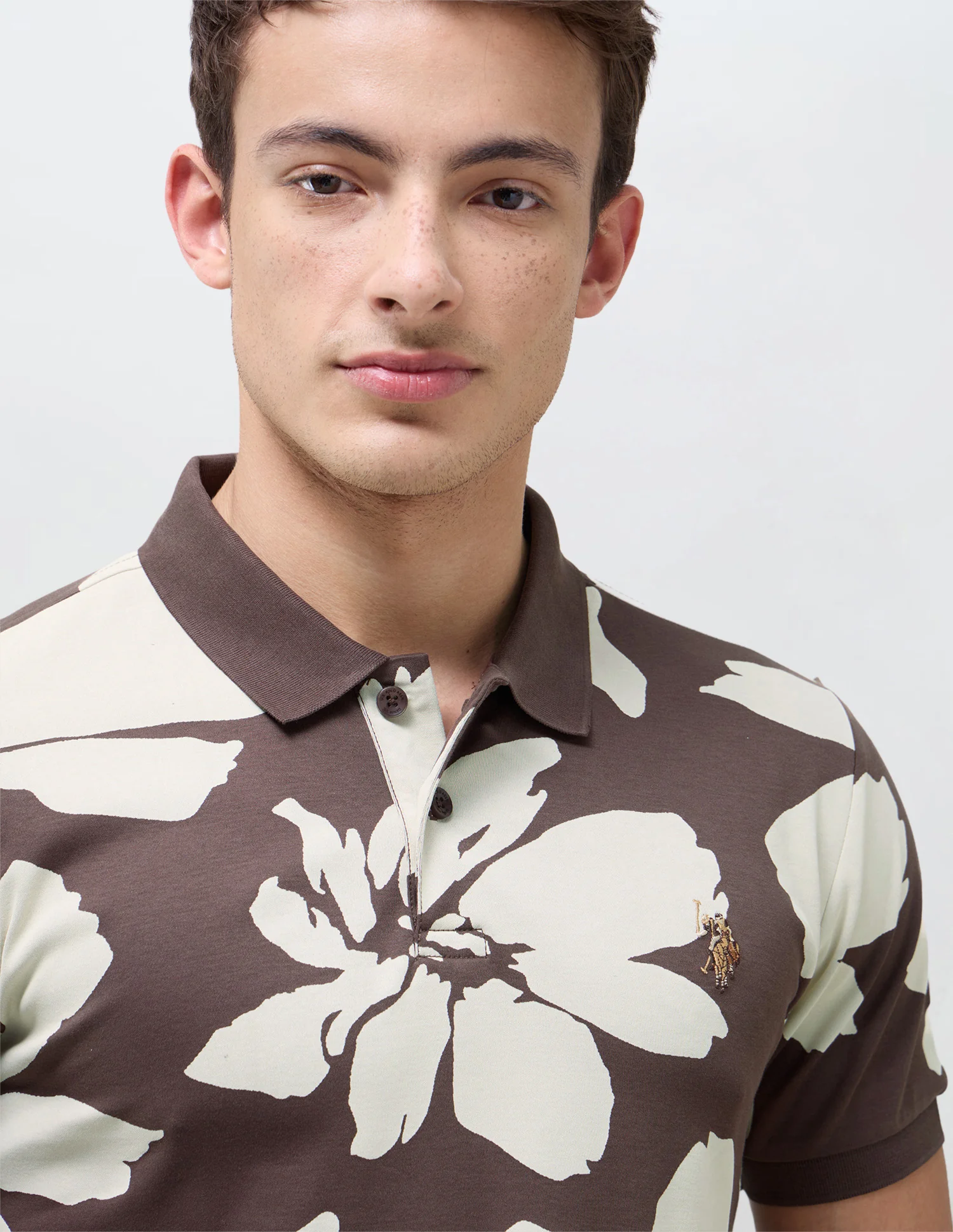 Floral Printed Slim Fit Polo Shirt - Image 7
