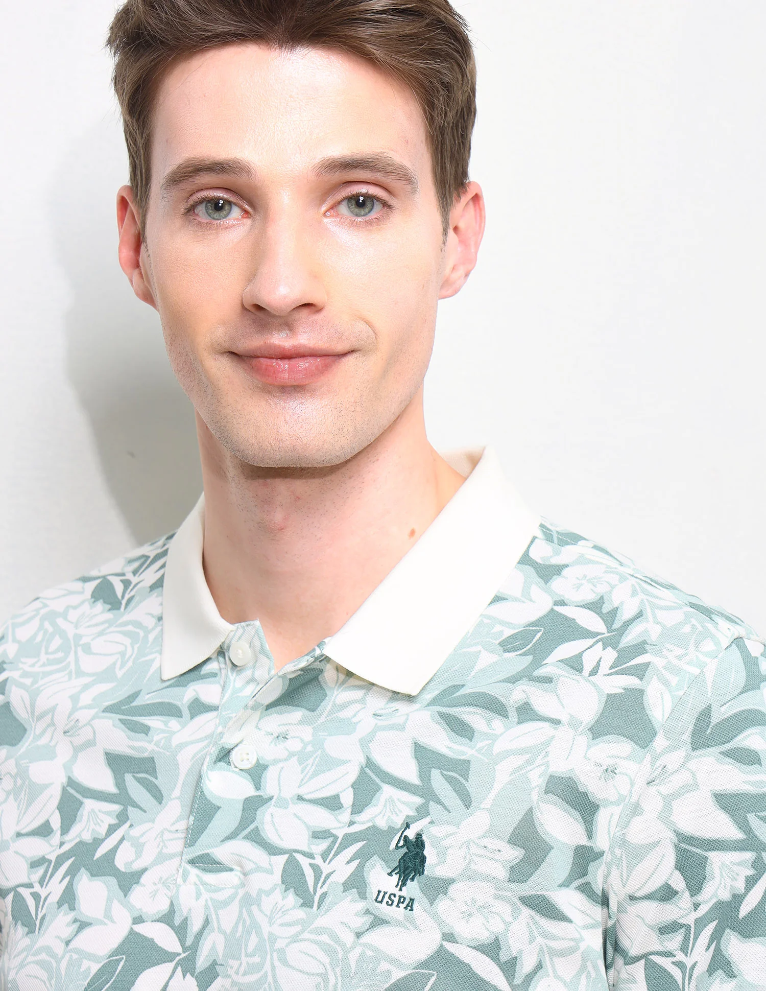 Floral Printed Slim Fit Polo Shirt - Image 7