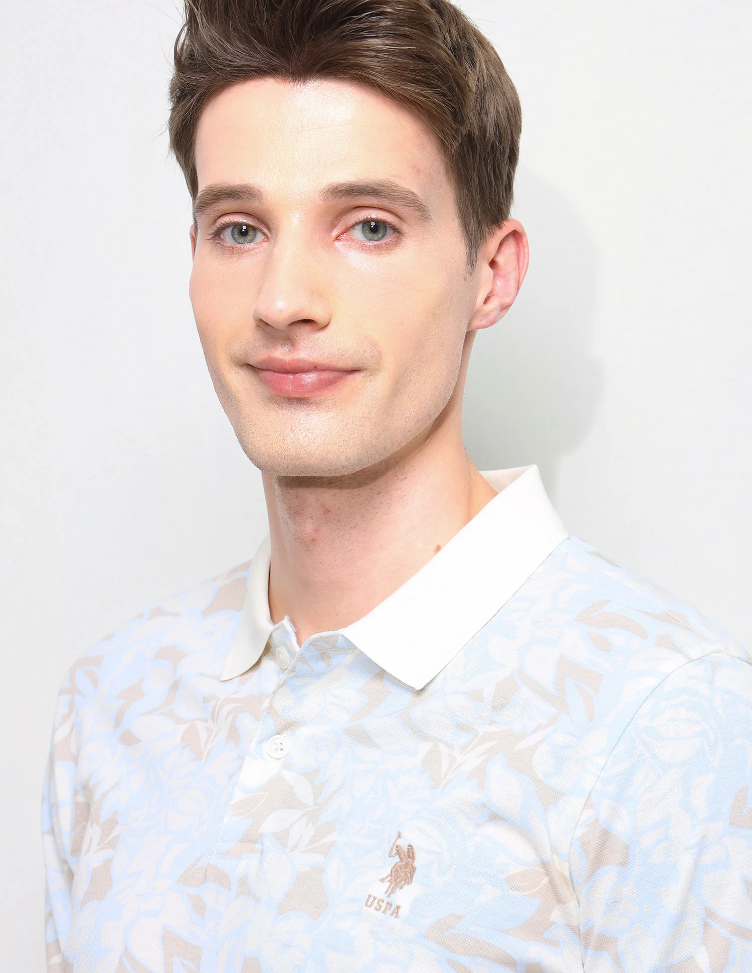 Floral Printed Slim Fit Polo Shirt - Image 7
