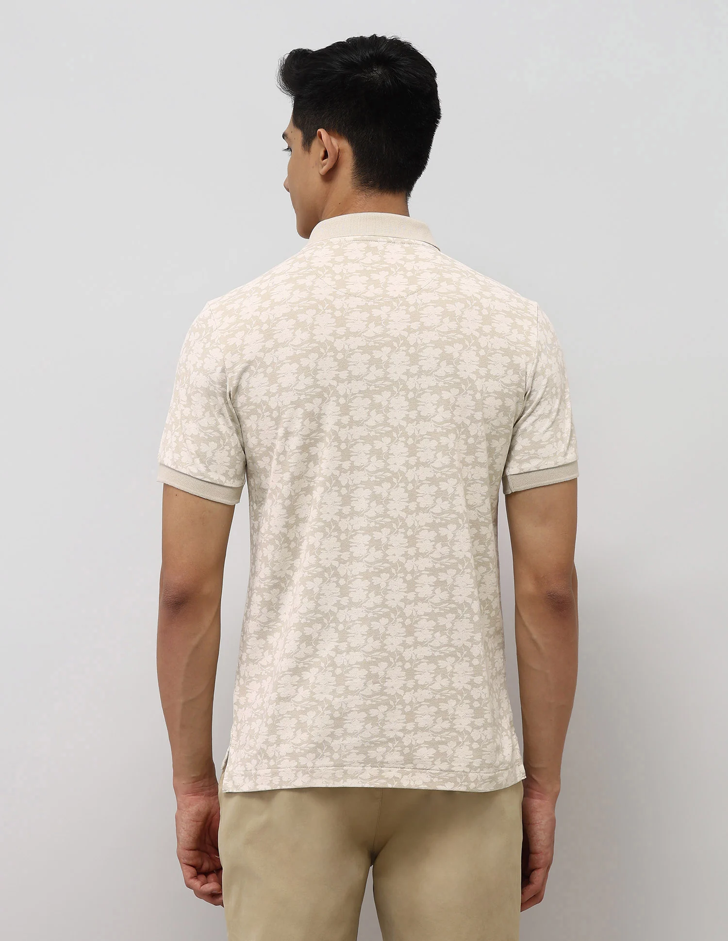 Floral Printed Slim Fit Polo Shirt - Image 5