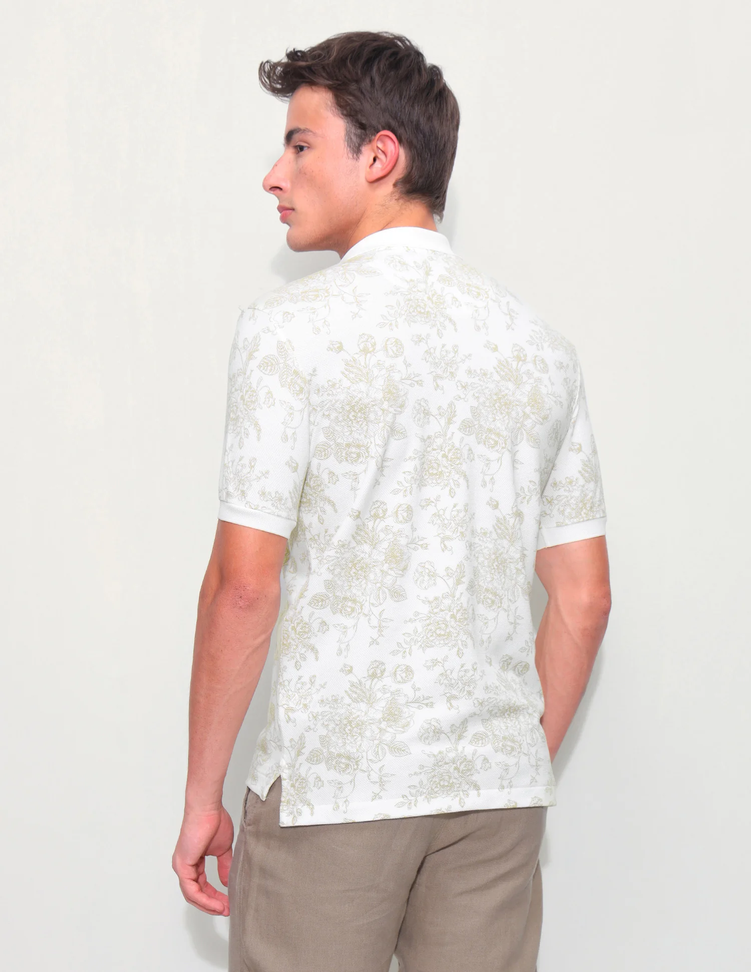 Floral Printed Slim Fit Polo Shirt - Image 5