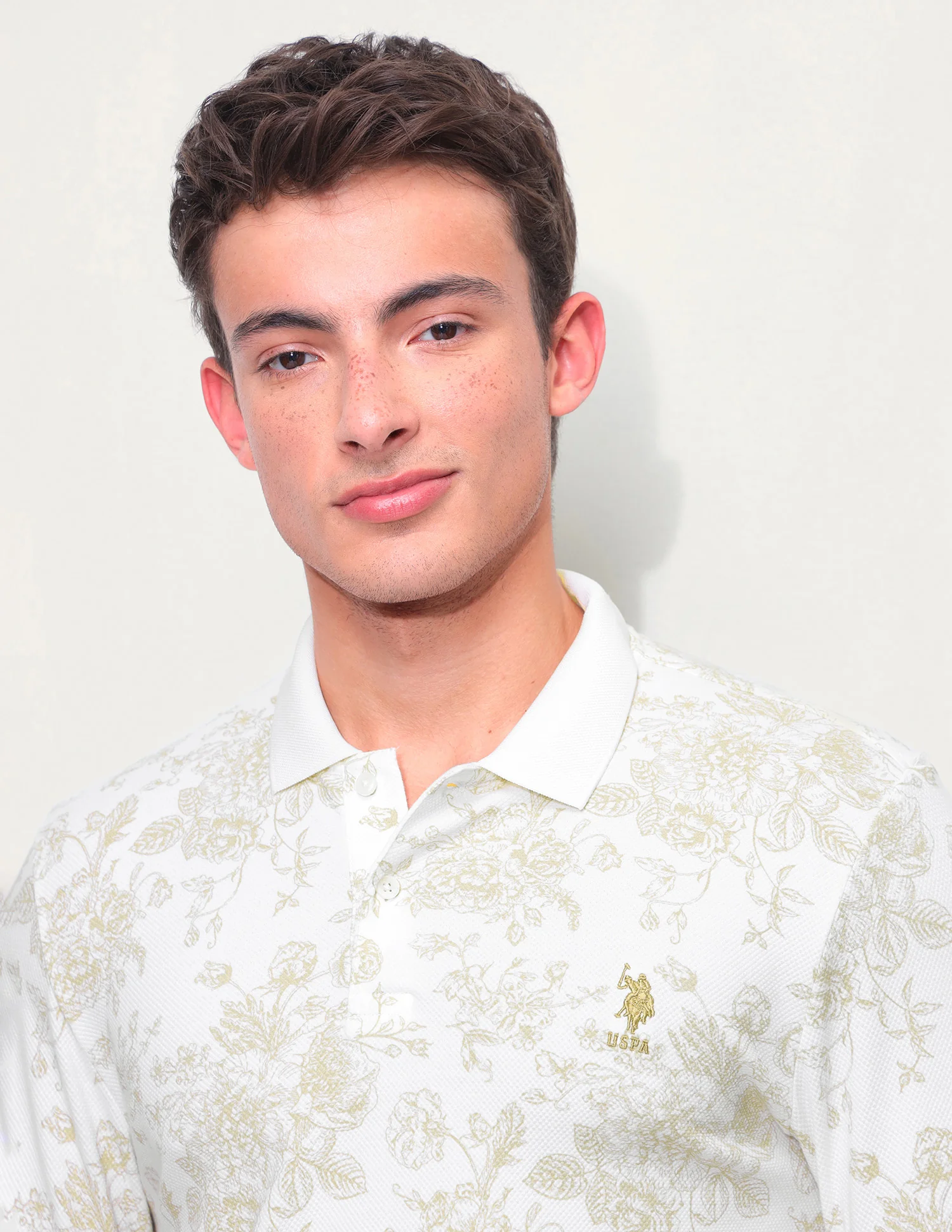 Floral Printed Slim Fit Polo Shirt - Image 7