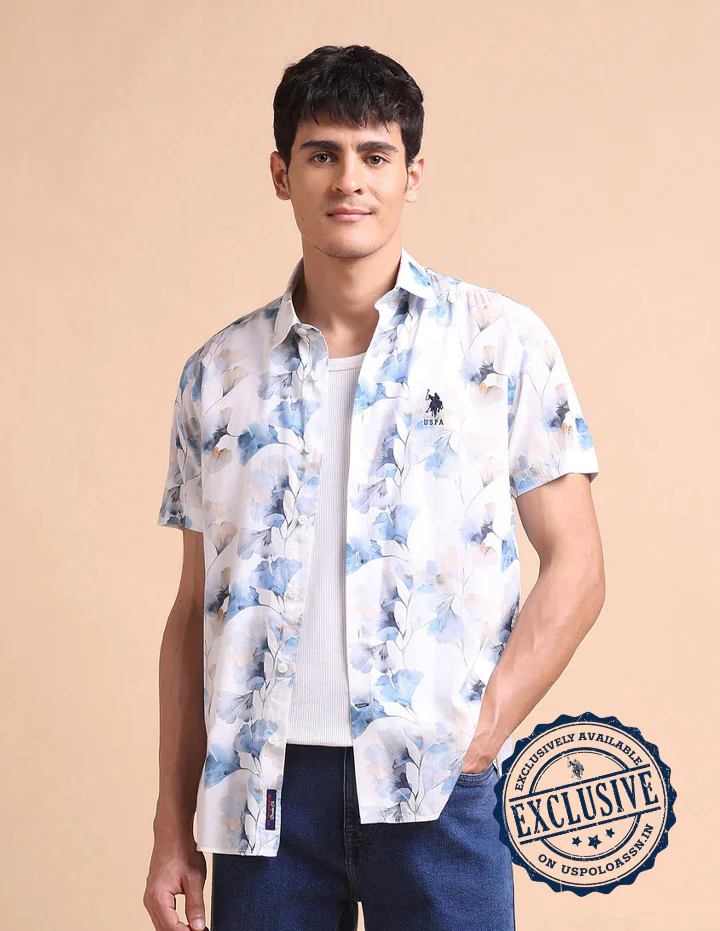 Floral Printed Slim Fit Shirt