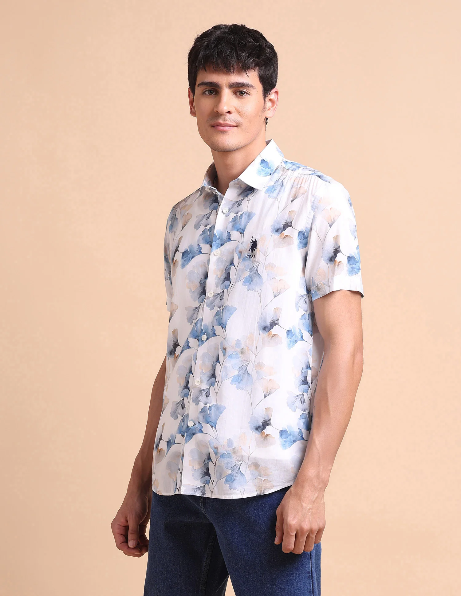 Floral Printed Slim Fit Shirt - Image 4