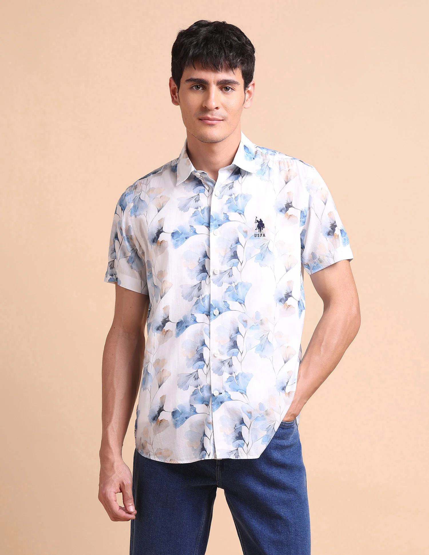 Floral Printed Slim Fit Shirt - Image 6