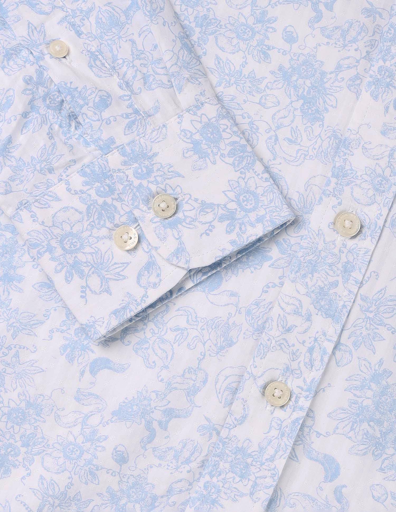 Floral Printed Tailored Fit Shirt - Image 8