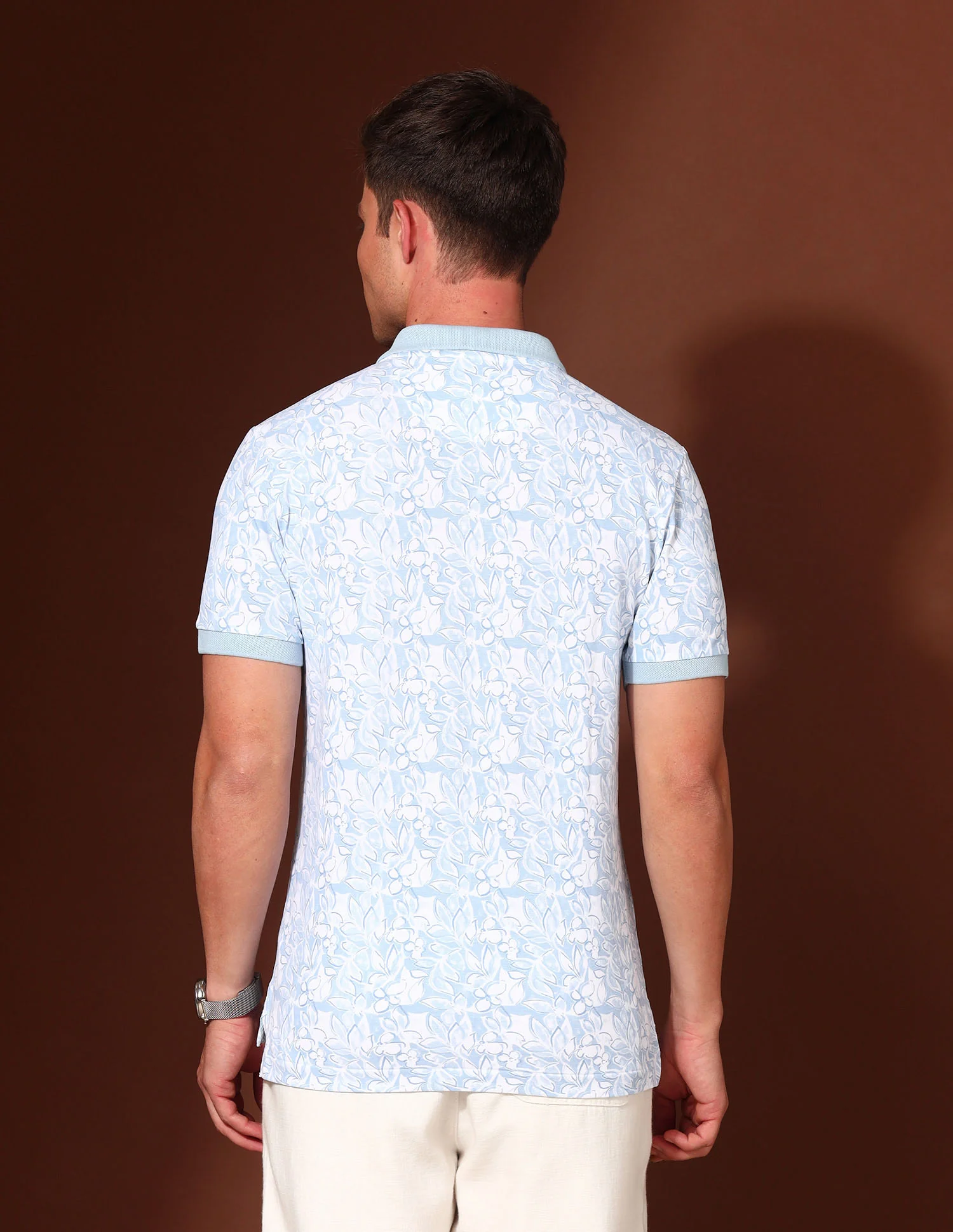 Floral Printed Working Holiday Polo Shirt - Image 5