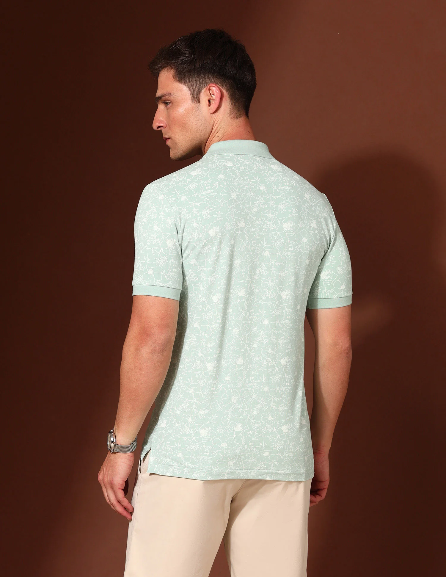 Floral Printed Working Holiday Polo Shirt - Image 5