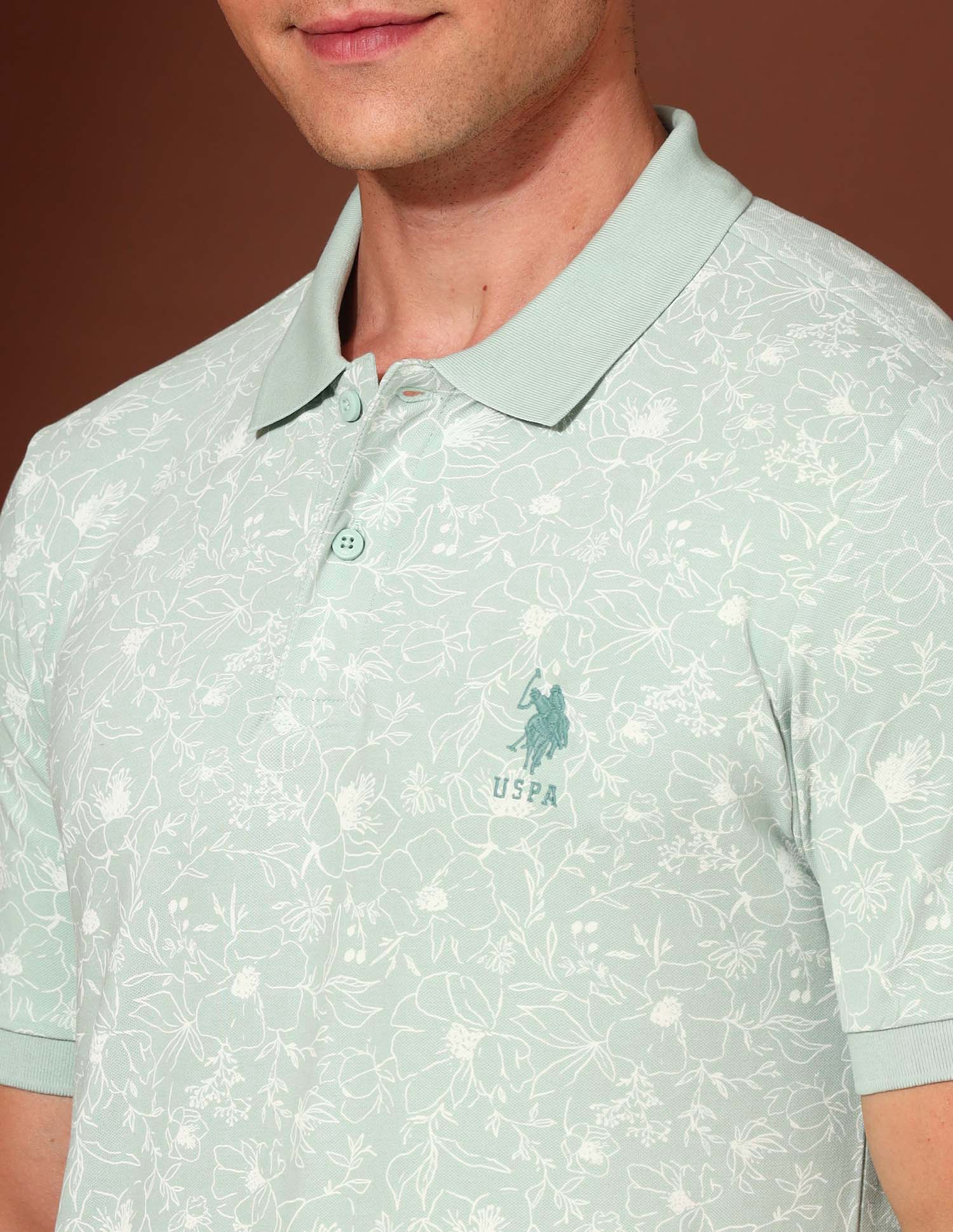 Floral Printed Working Holiday Polo Shirt - Image 7