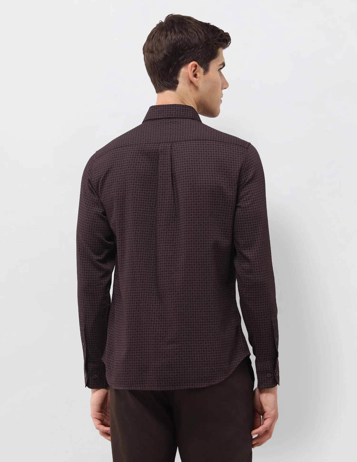 Geometric Printed Dobby Shirt - Image 5