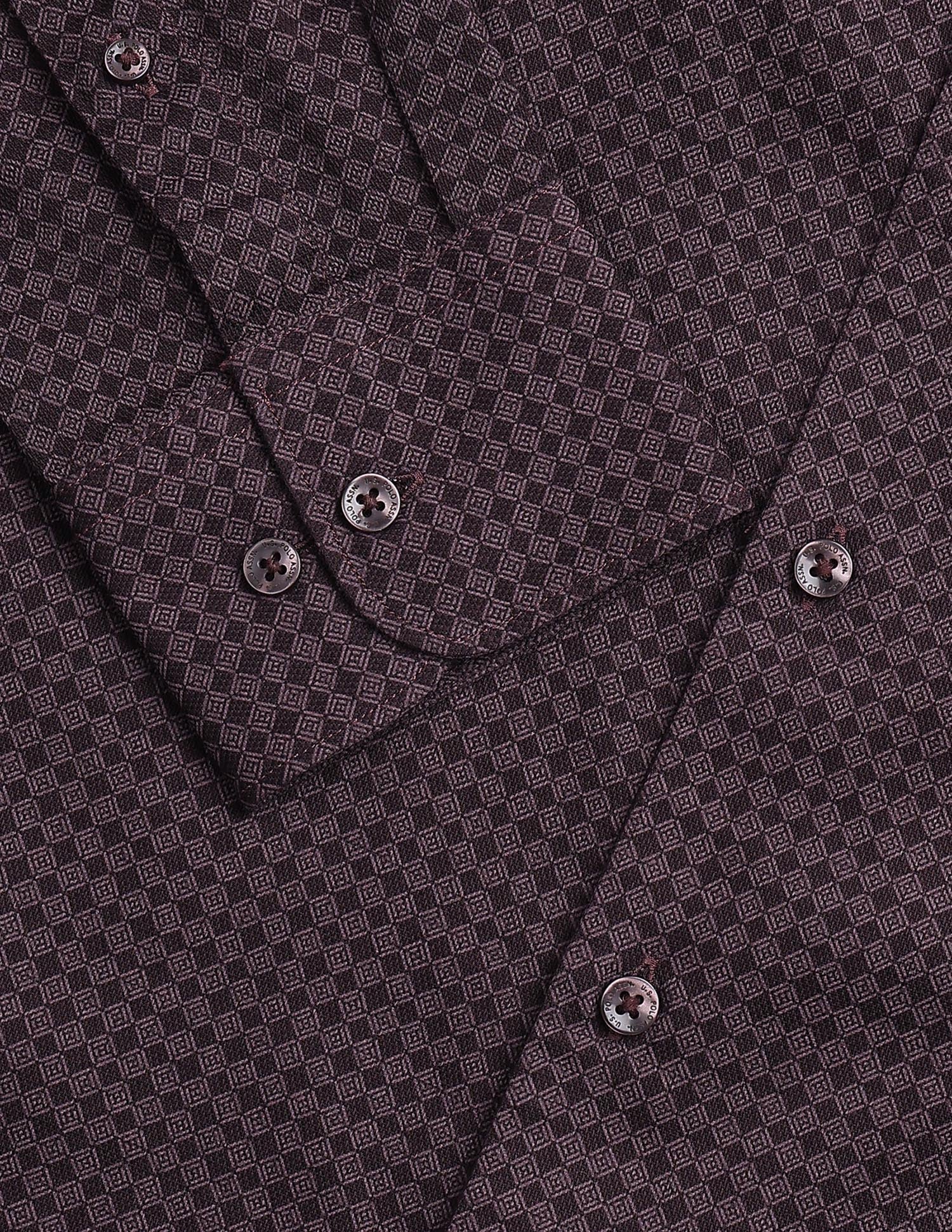 Geometric Printed Dobby Shirt - Image 8