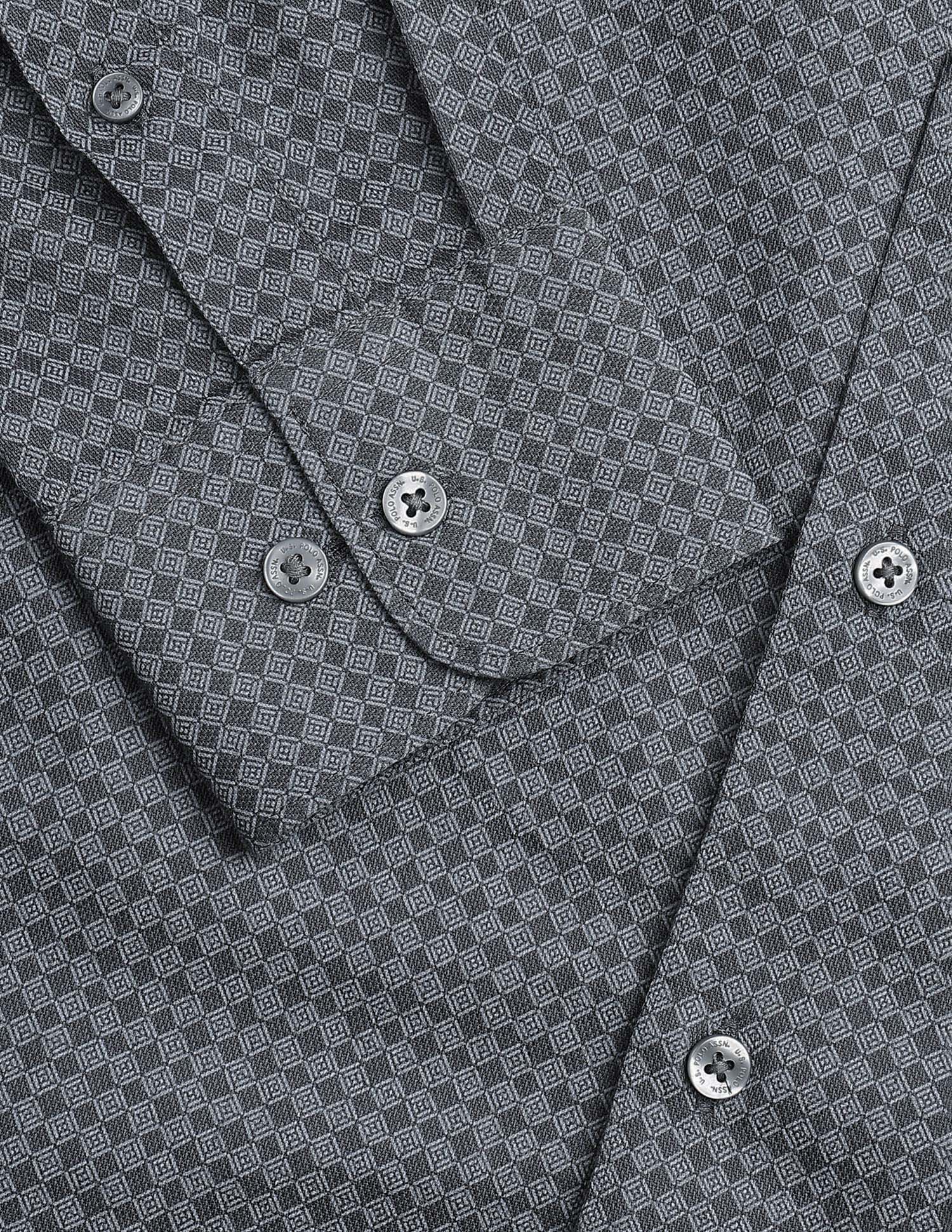 Geometric Printed Dobby Shirt - Image 8