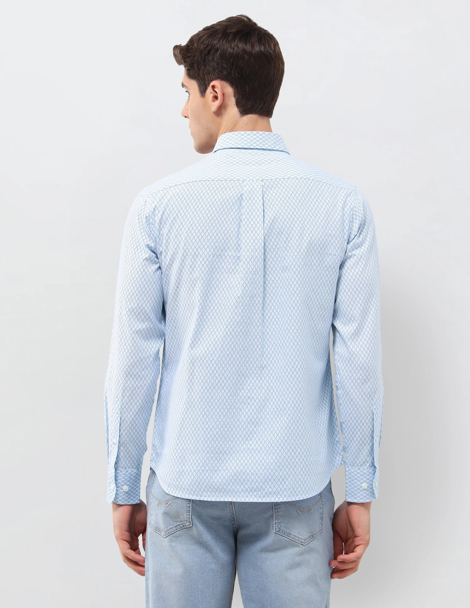 Geometric Printed Oxford Shirt - Image 5