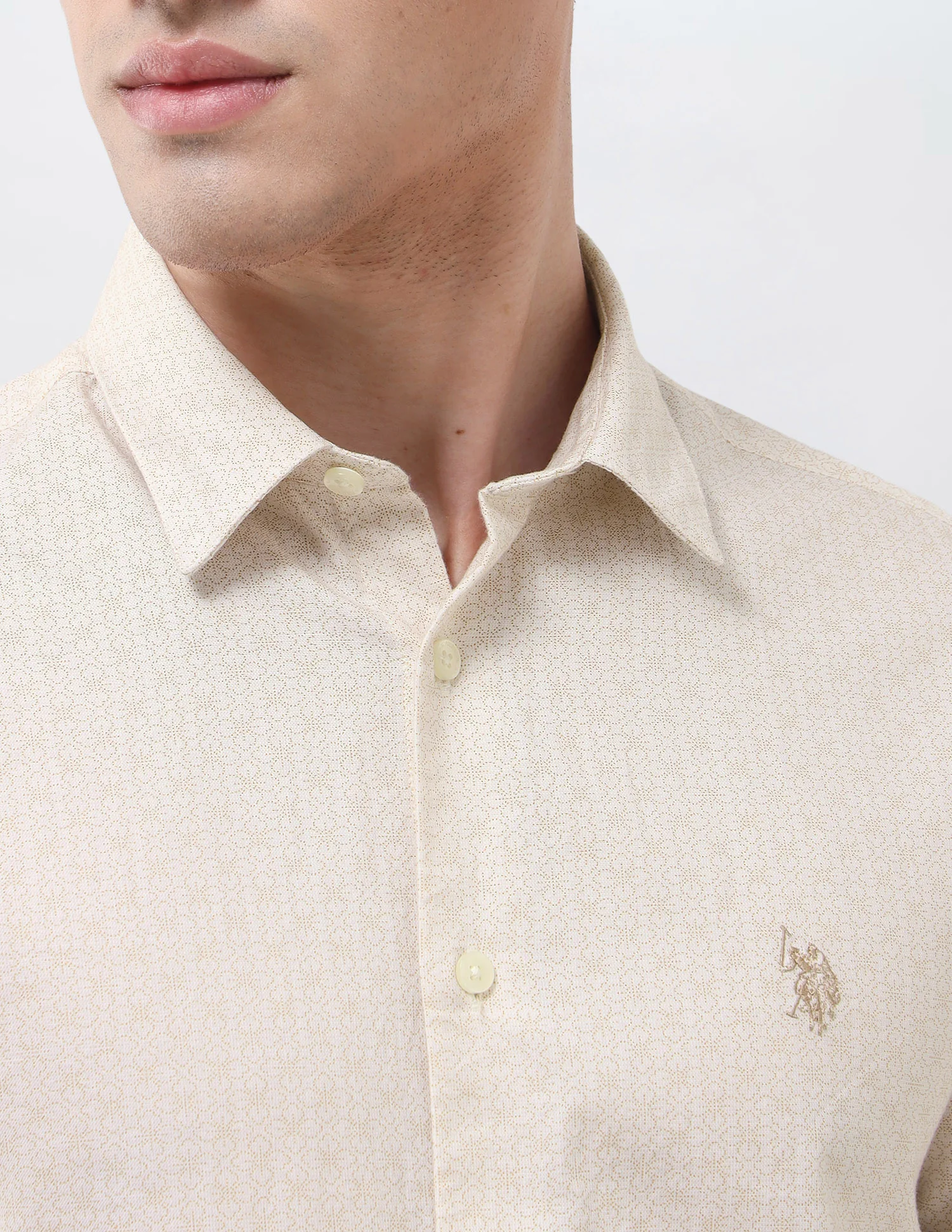 Geometric Printed Oxford Shirt - Image 7