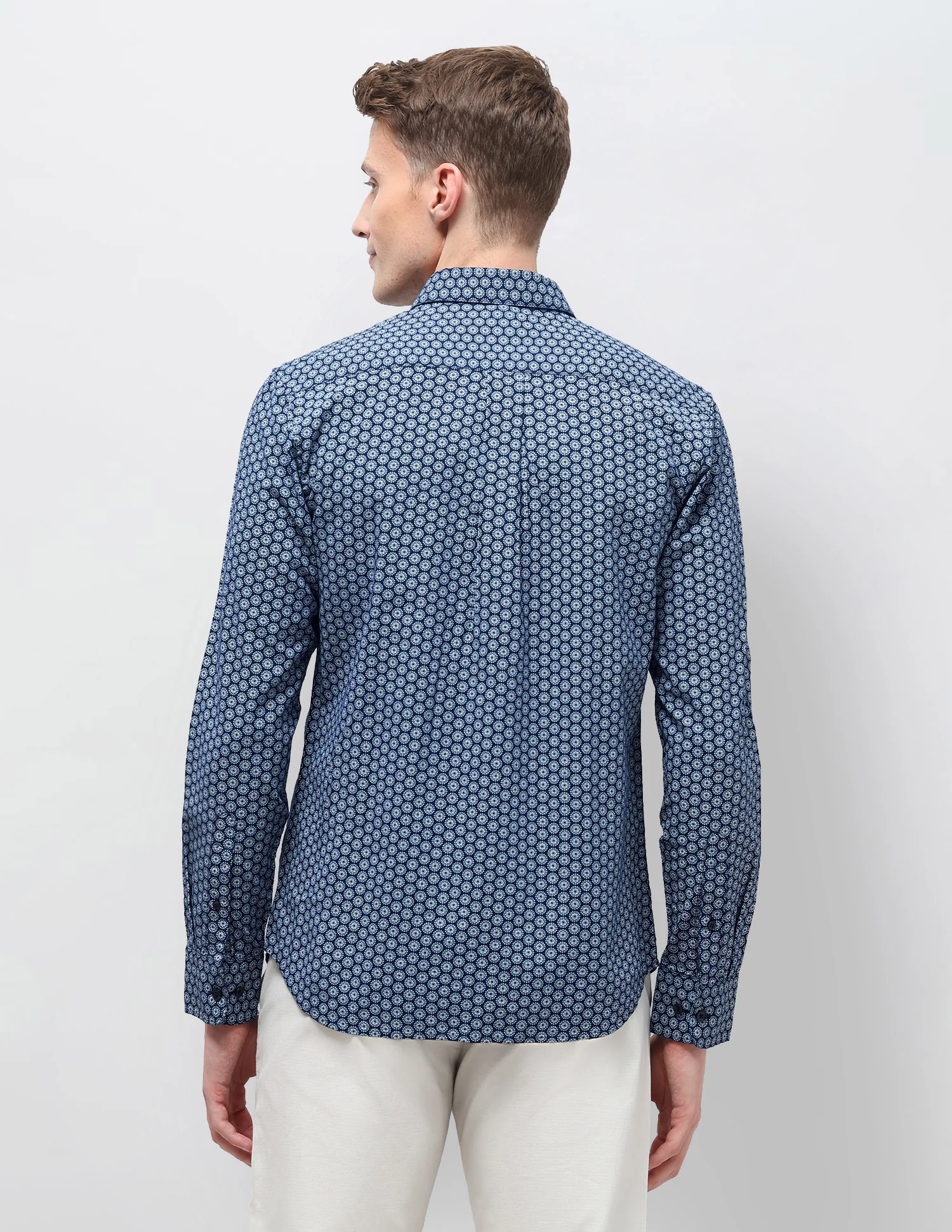Geometric Printed Oxford Shirt - Image 5