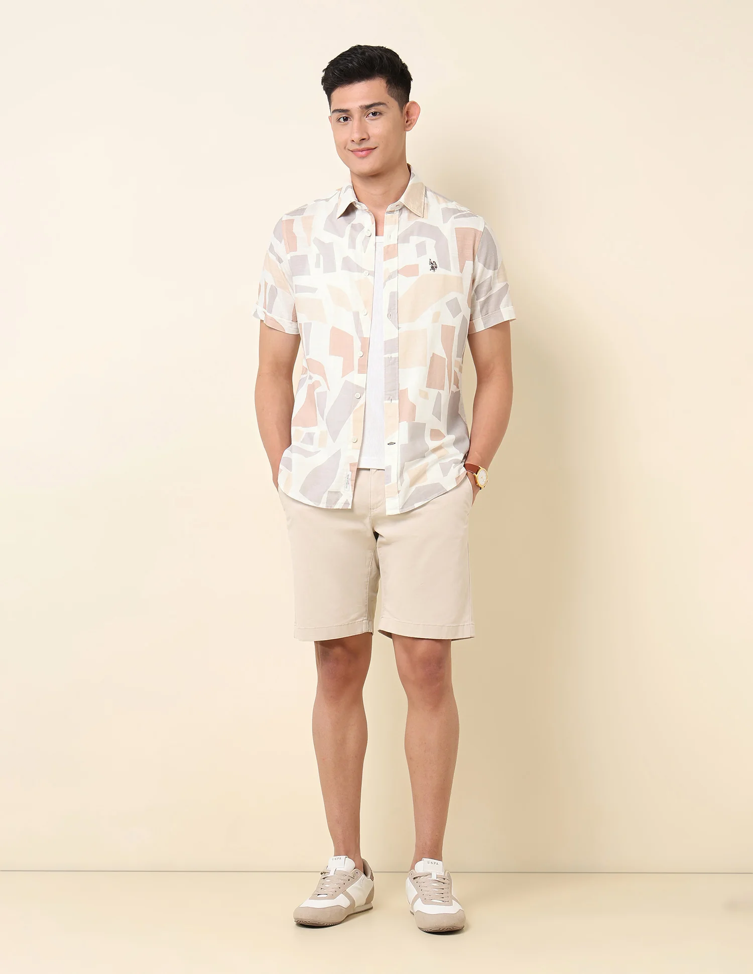 Geometric Printed Pure Cotton Shirt - Image 3