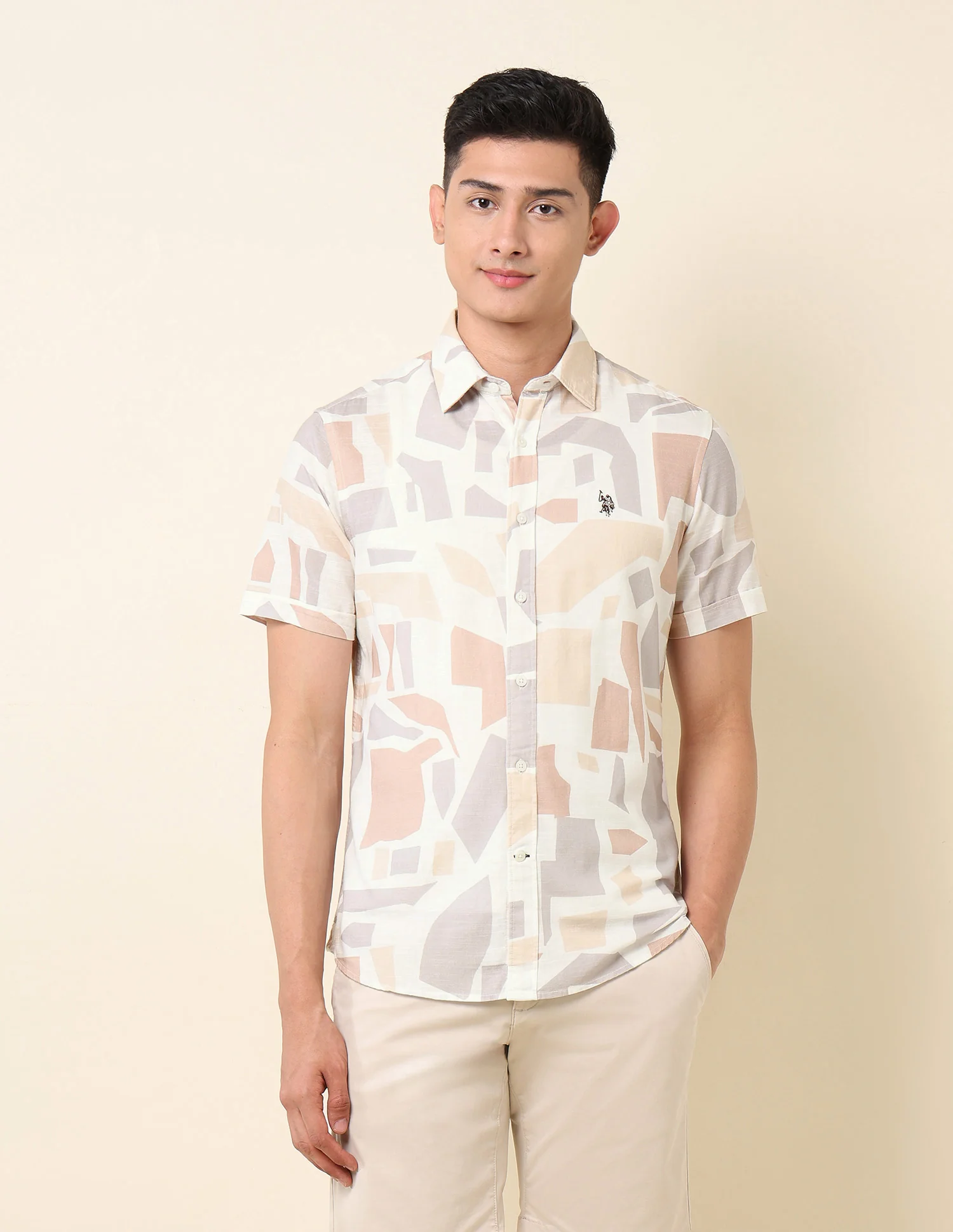 Geometric Printed Pure Cotton Shirt - Image 6