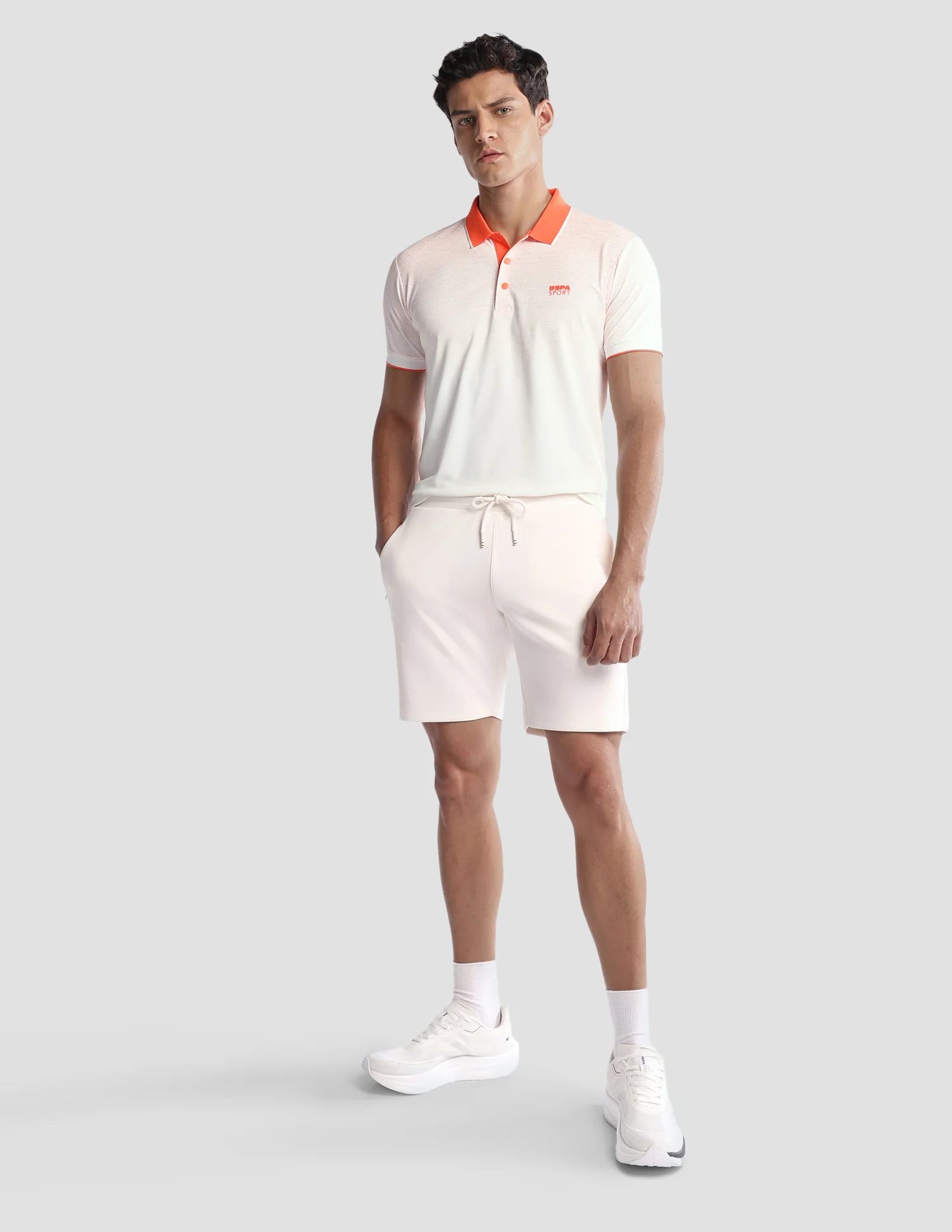 Geometric Printed Regular Fit Active Polo Shirt - Image 3