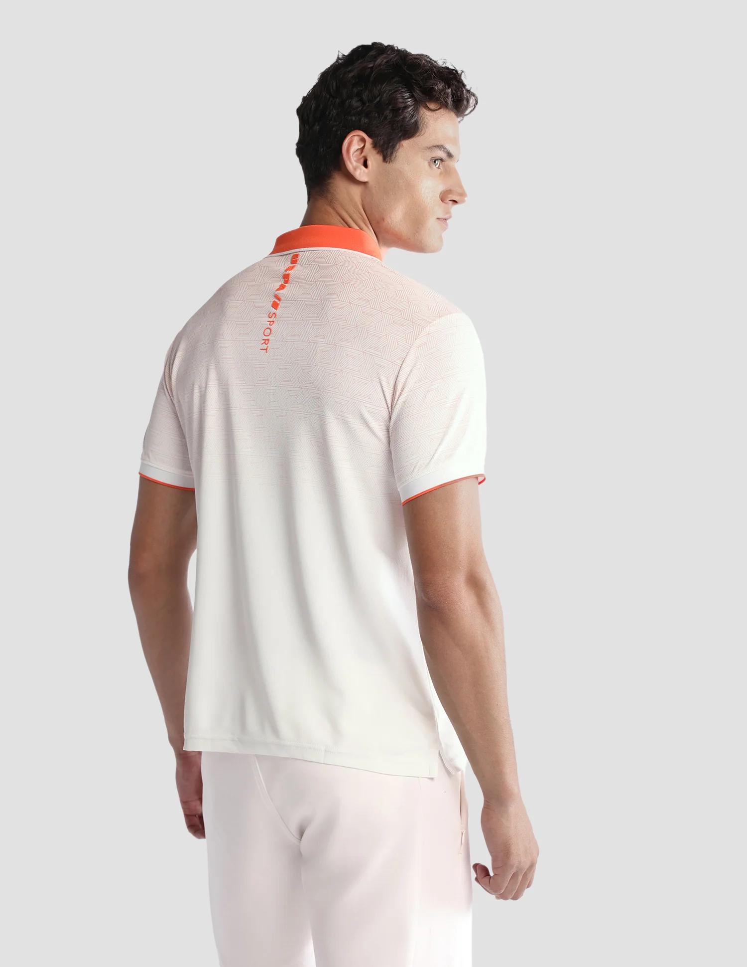 Geometric Printed Regular Fit Active Polo Shirt - Image 5