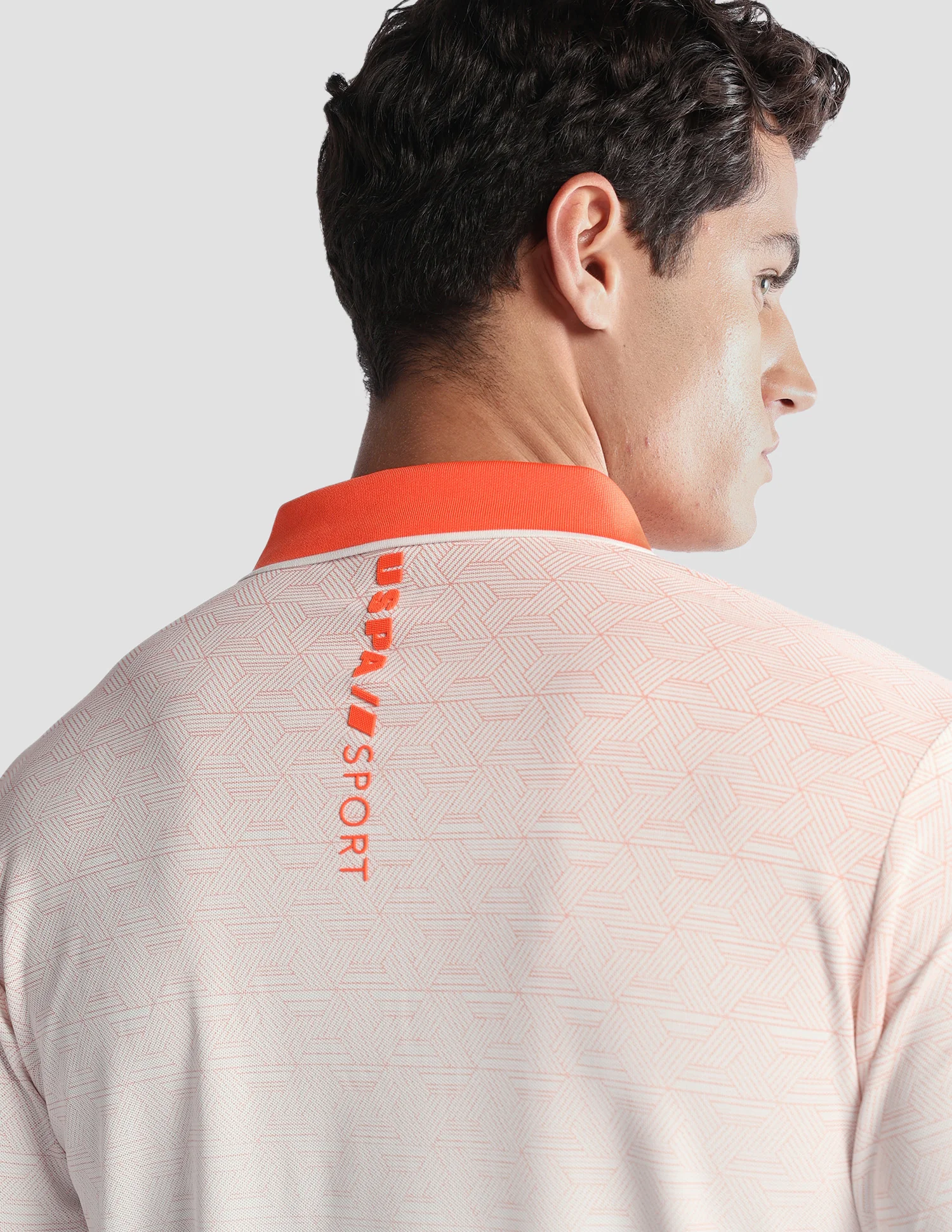 Geometric Printed Regular Fit Active Polo Shirt - Image 8