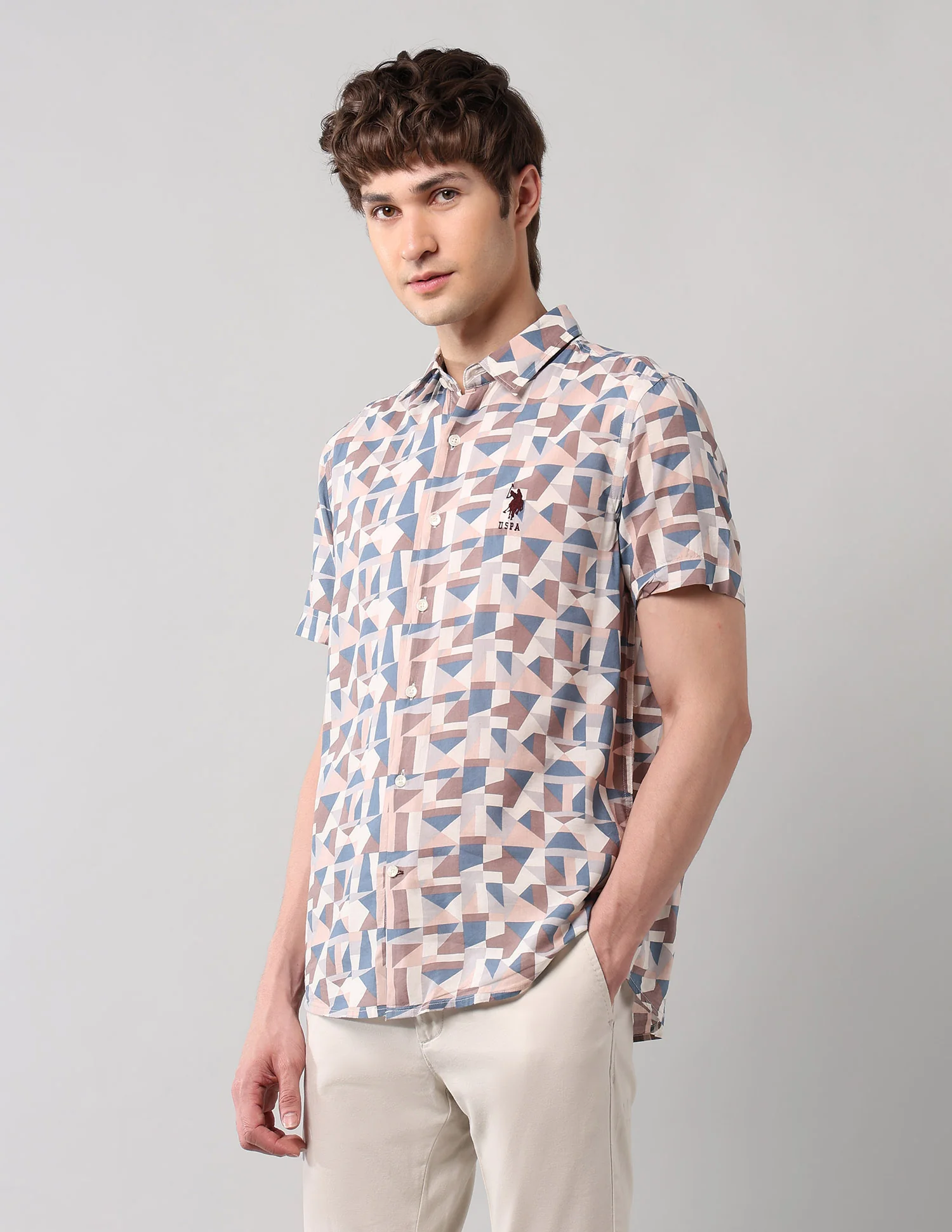 Geometric Printed Regular Fit Shirt - Image 4