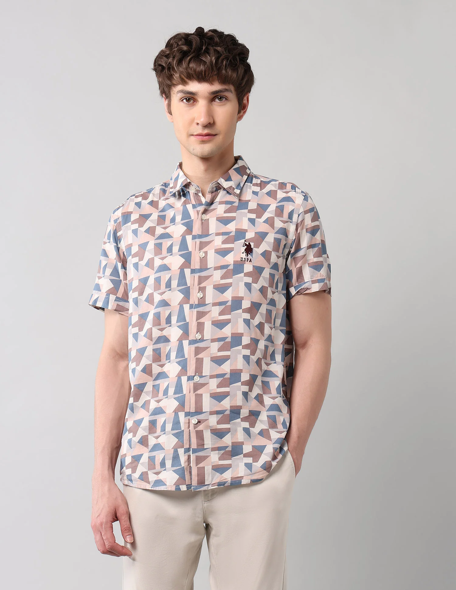 Geometric Printed Regular Fit Shirt - Image 6