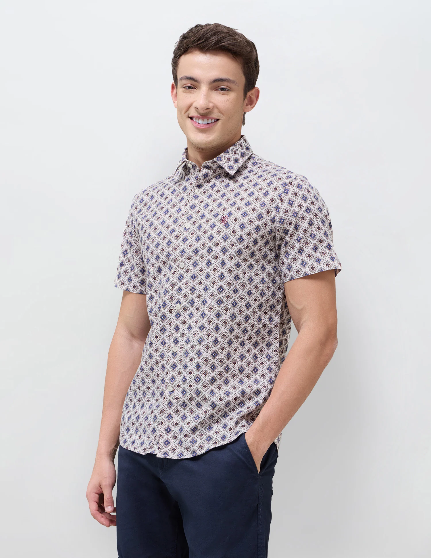 Geometric Printed Regular Fit Shirt - Image 4