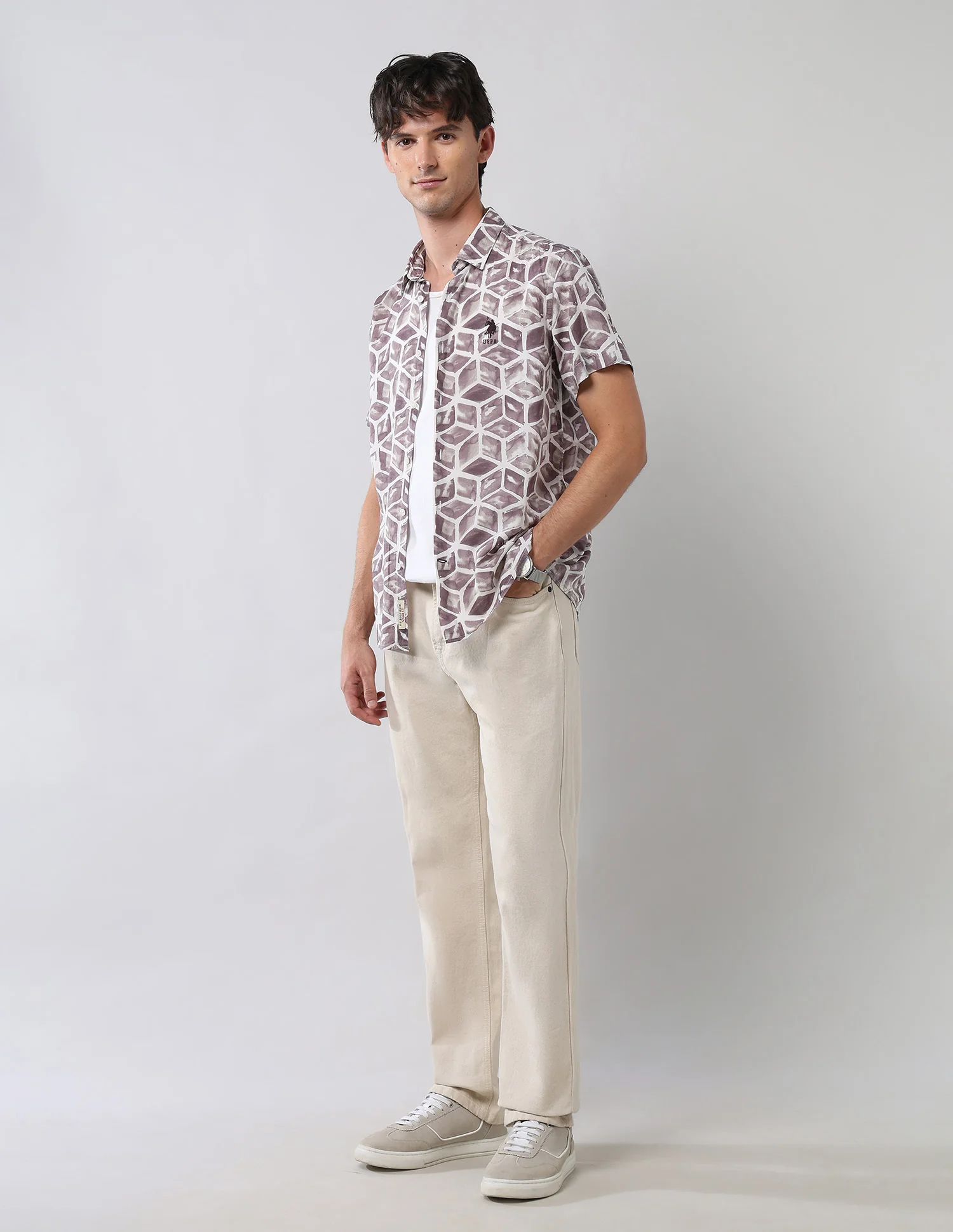 Geometric Printed Regular Fit Shirt - Image 3