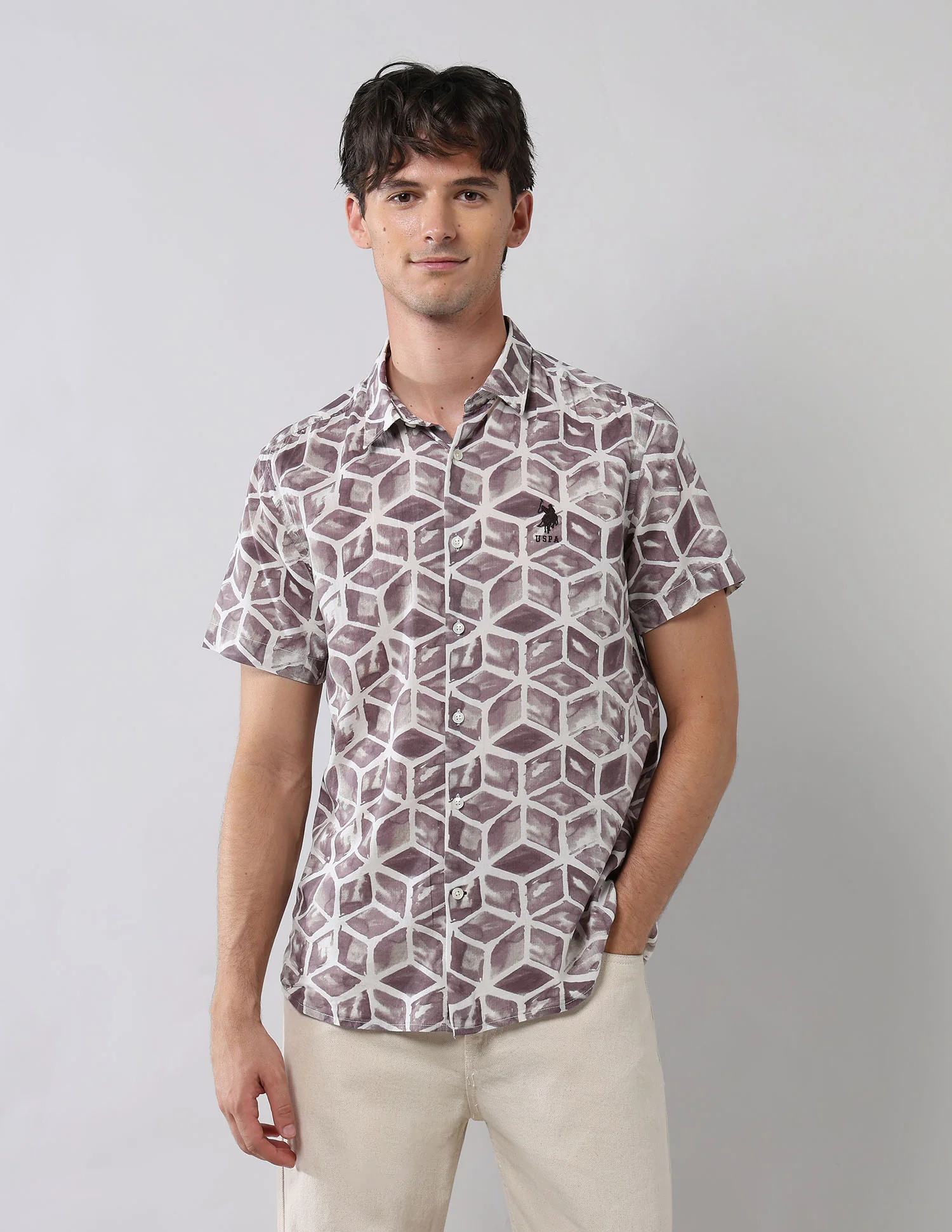Geometric Printed Regular Fit Shirt - Image 6