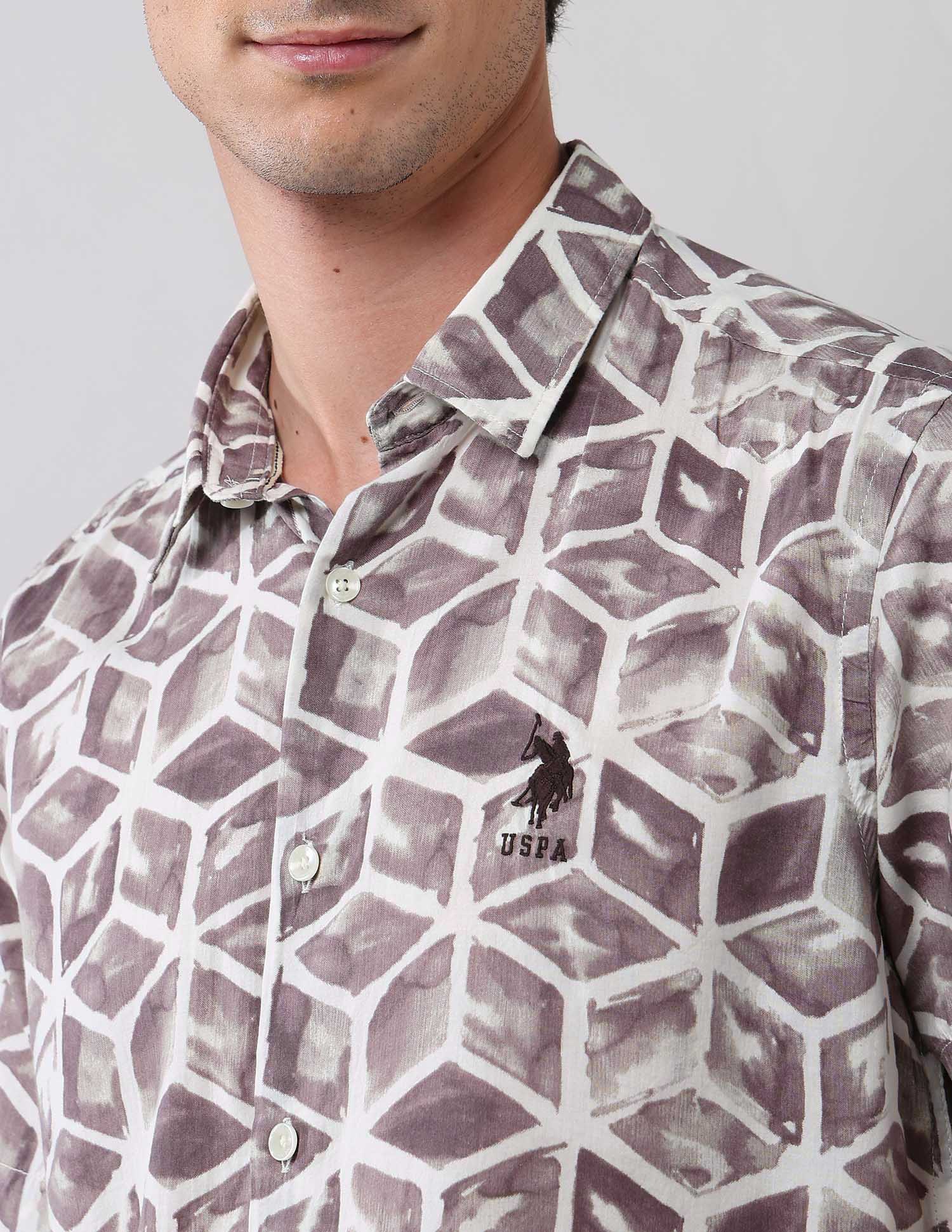 Geometric Printed Regular Fit Shirt - Image 7
