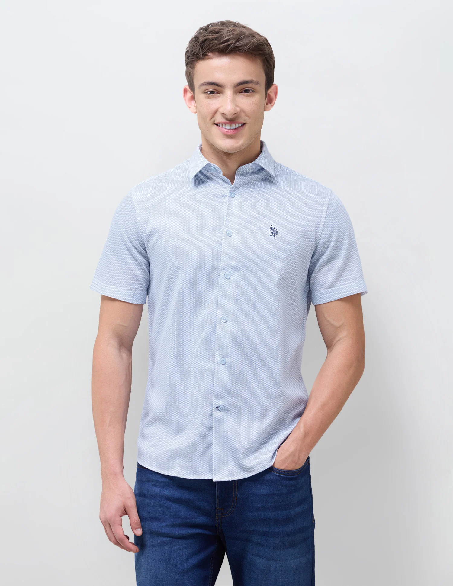Geometric Printed Regular Fit Shirt - Image 6