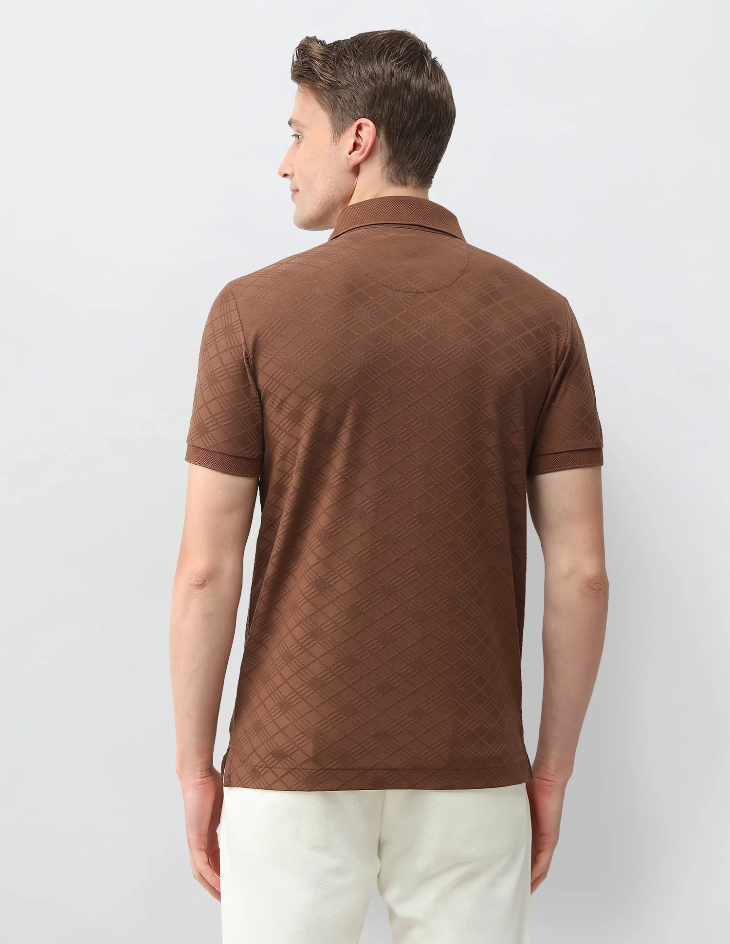 Geometric Printed Slim Fit Polo Shirt - Image 5