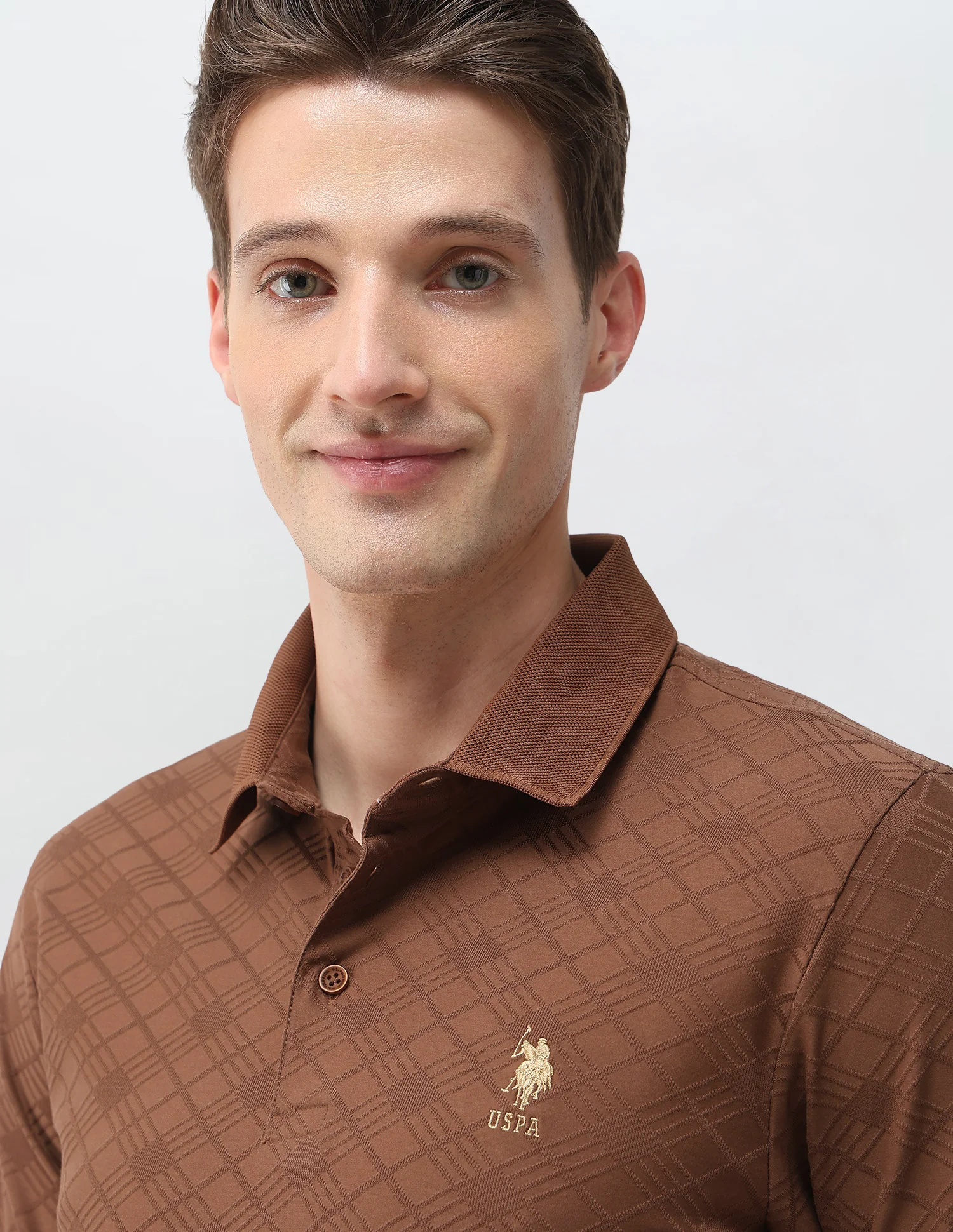 Geometric Printed Slim Fit Polo Shirt - Image 7