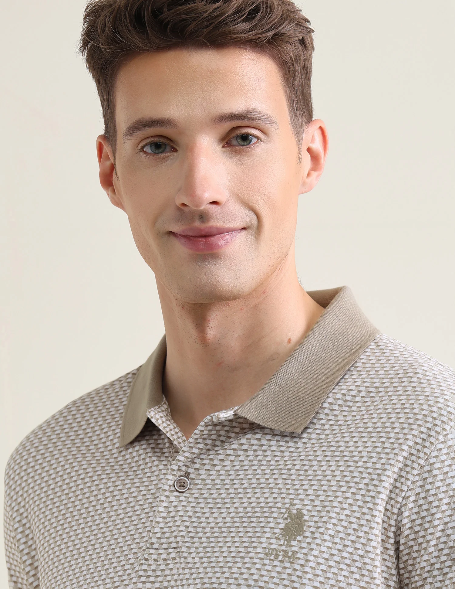 Geometric Printed Slim Fit Polo Shirt - Image 7
