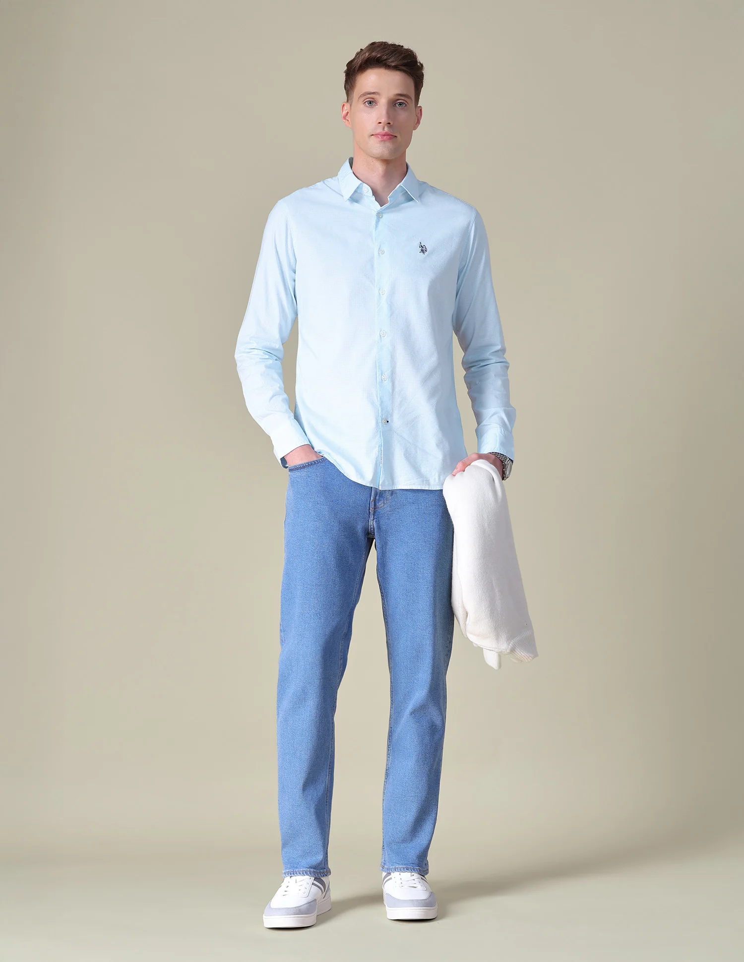 Gingham Checked Tailored Fit Shirt - Image 3