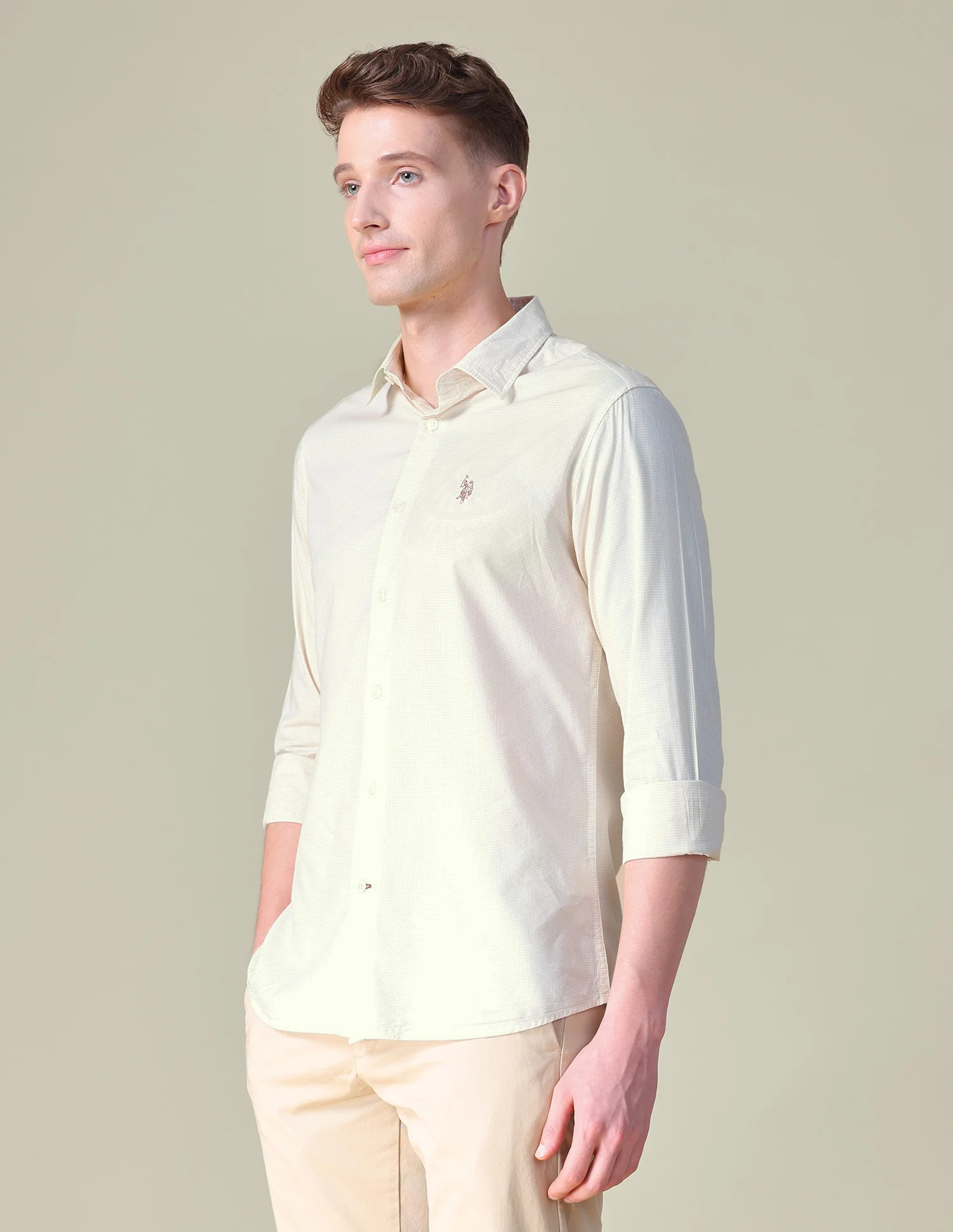 Gingham Checked Tailored Fit Shirt - Image 4
