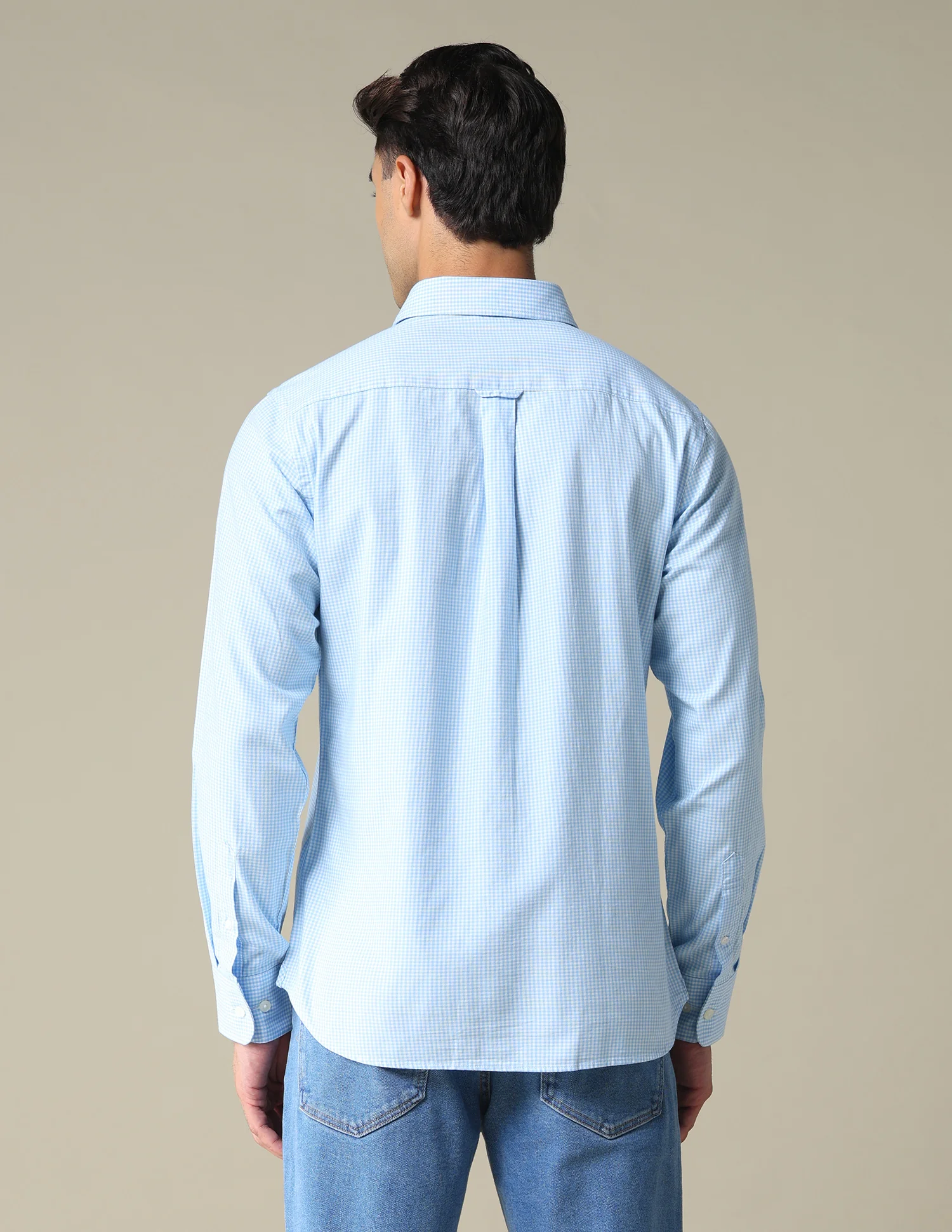 Gingham Checked Tailored Fit Shirt - Image 5