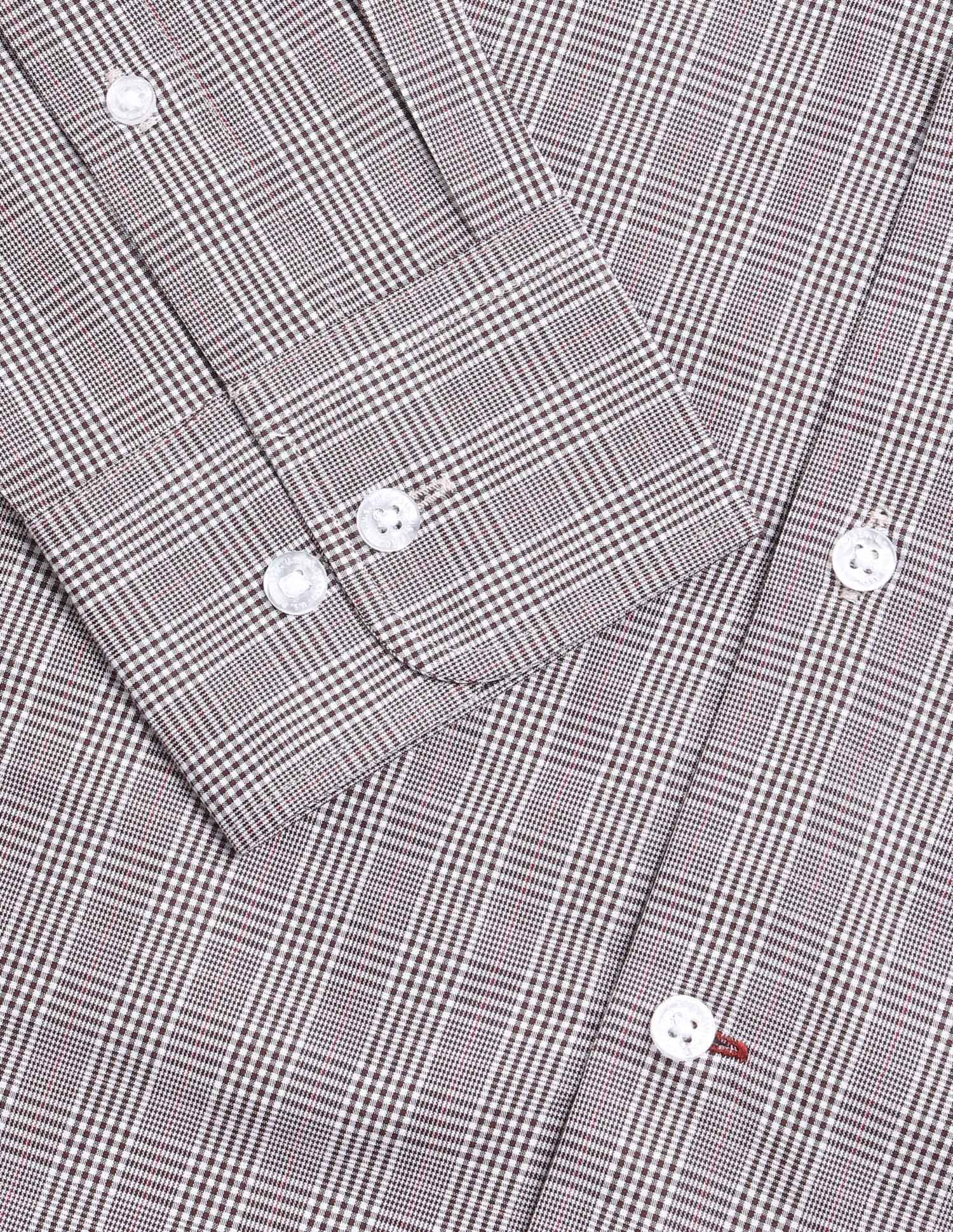 Glen Checked Tailored Fit Shirt - Image 8